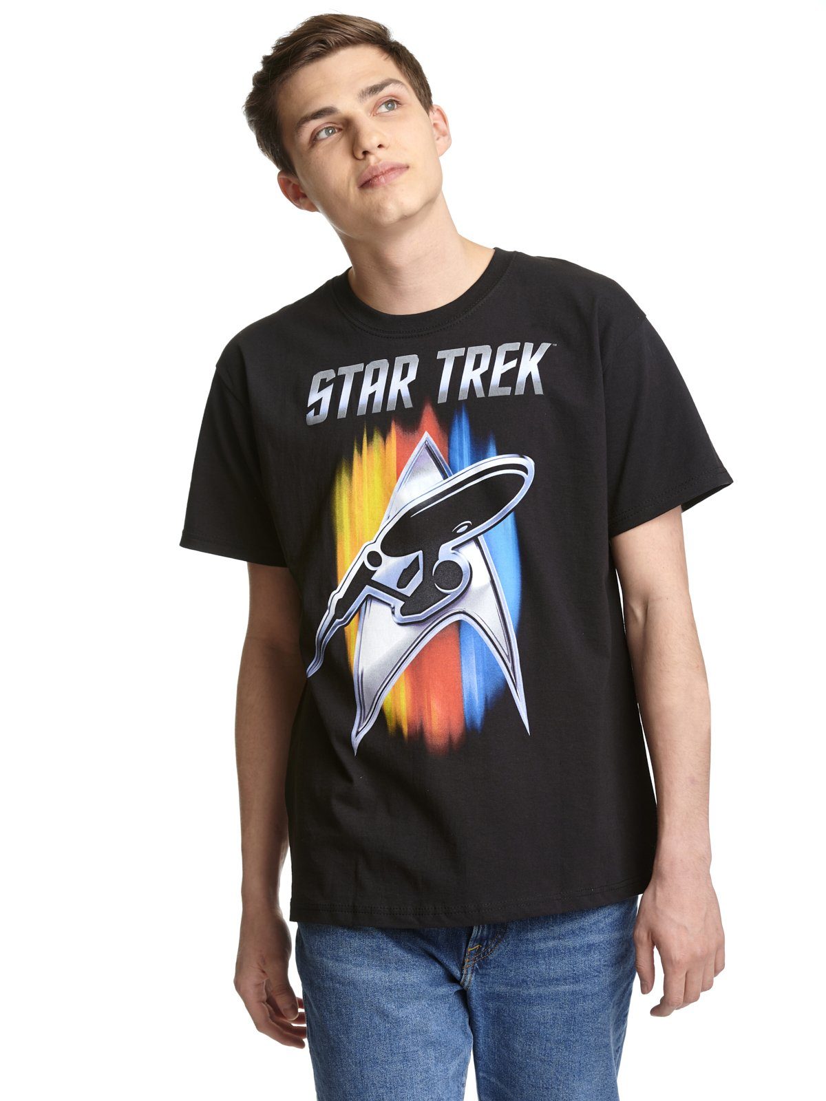 Herren Shirts Nastrovje Potsdam T-Shirt Star Trek Shining Badge