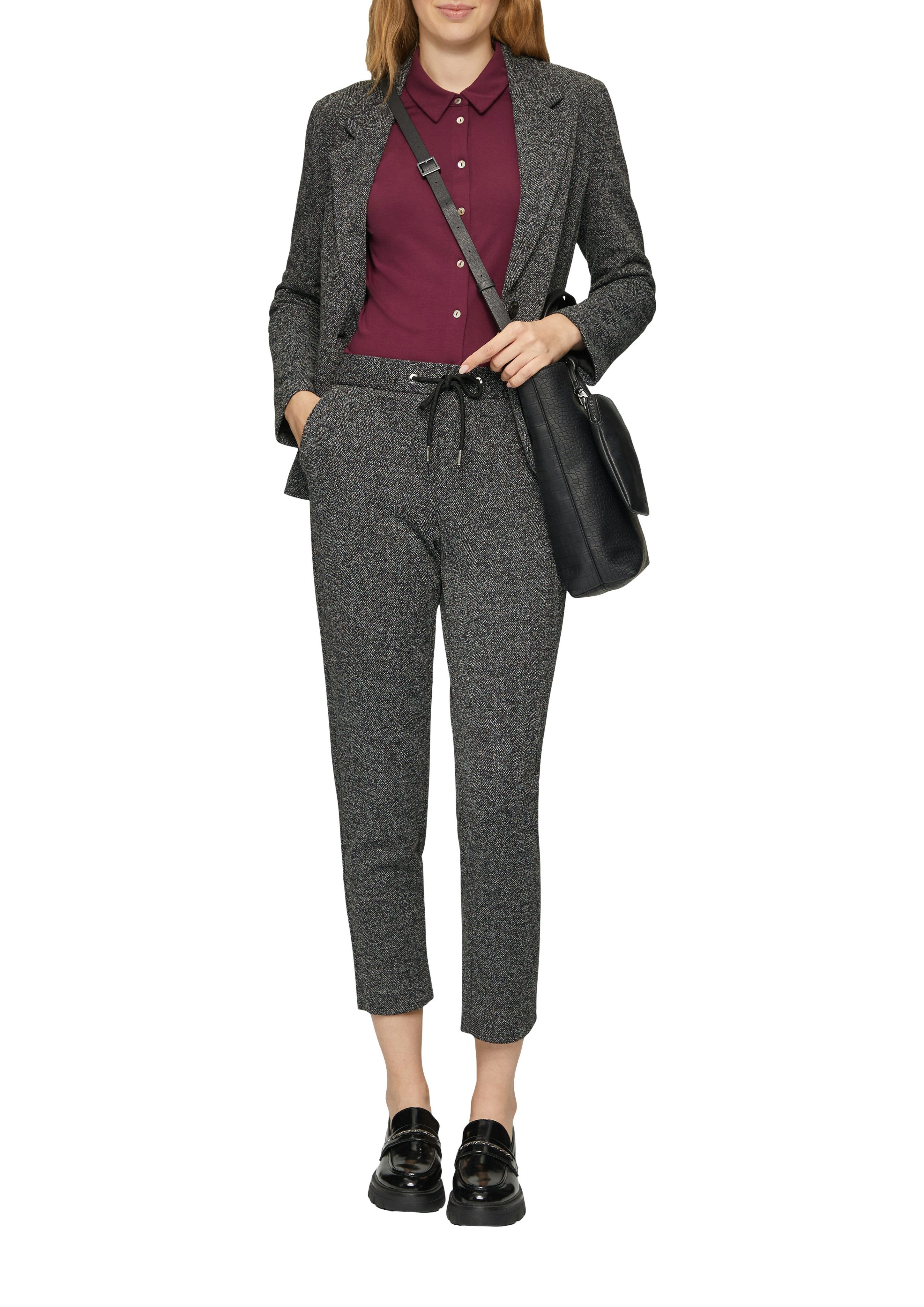 s.Oliver BLACK LABEL Kurzblazer mit Stretch und 1-Knopf-Verschluss günstig online kaufen