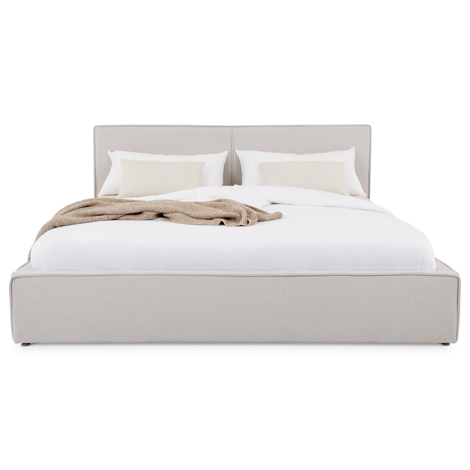 IDIMEX Polsterbett CALM, Doppelbett 180x200 cm in Leinenoptik inkl Lattenro günstig online kaufen