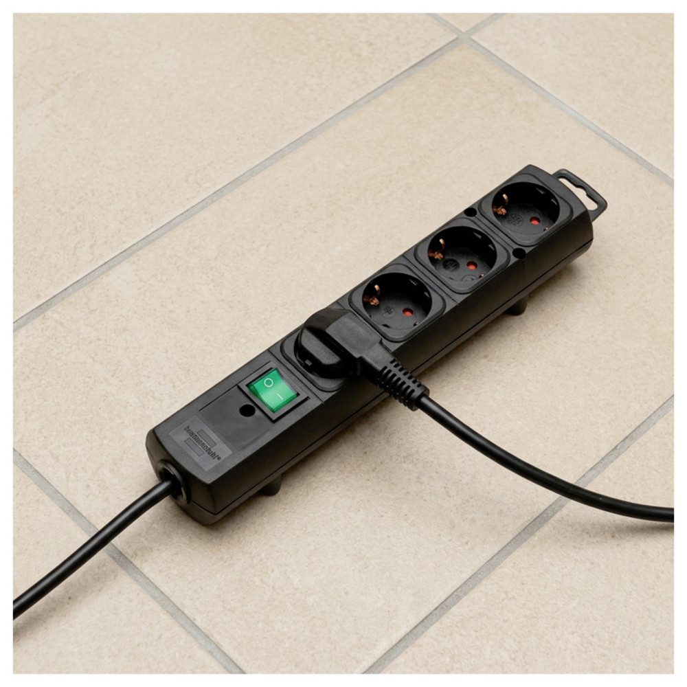 Brennenstuhl Brennenstuhl 1153100100 Steckdosenleiste mit Schalter 4fach Schwarz Sc Steckdosenleiste (Kabellänge 2.00 m) – Bild 5 von 5