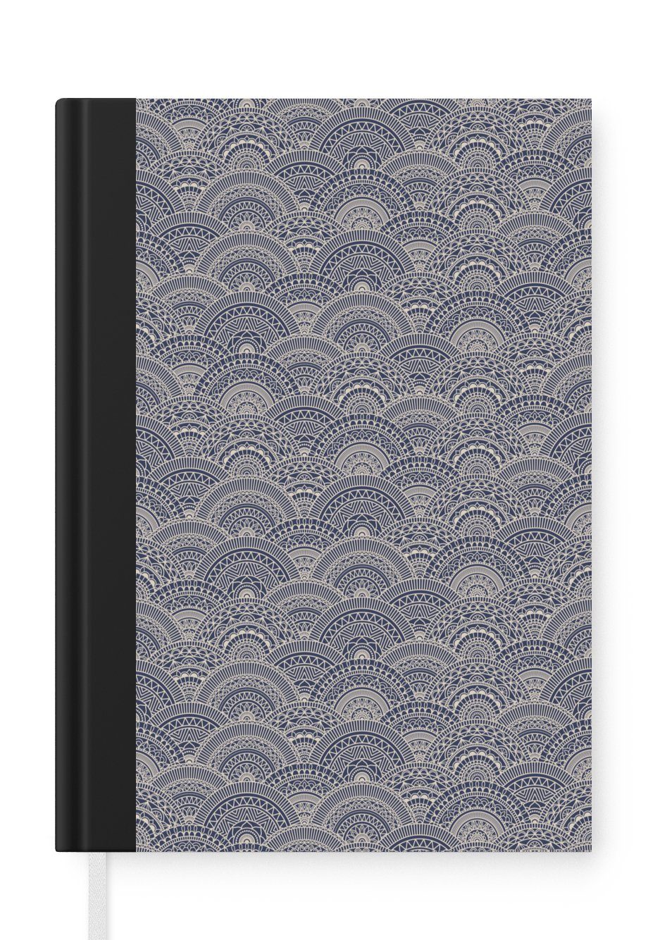 MuchoWow Notizbuch Mandala - Muster - Vintage - Abstrakt - Japanisch, Journal, Merkzettel, Tagebuch, Notizheft, A5, 98 Seiten, Haushaltsbuch