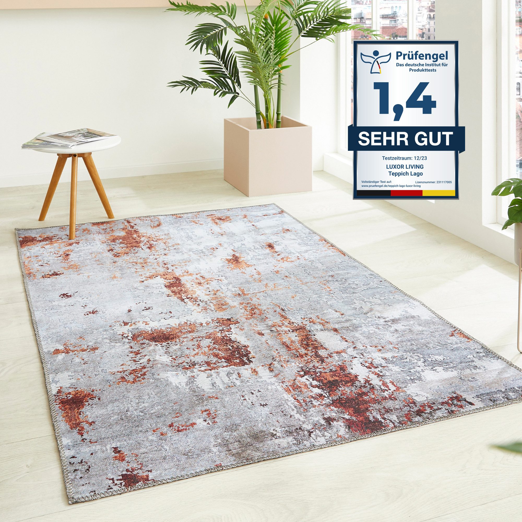 LUXOR living Teppich »Lago«, rechteckig, 6 mm Höhe, faltbarer Teppich, mode günstig online kaufen