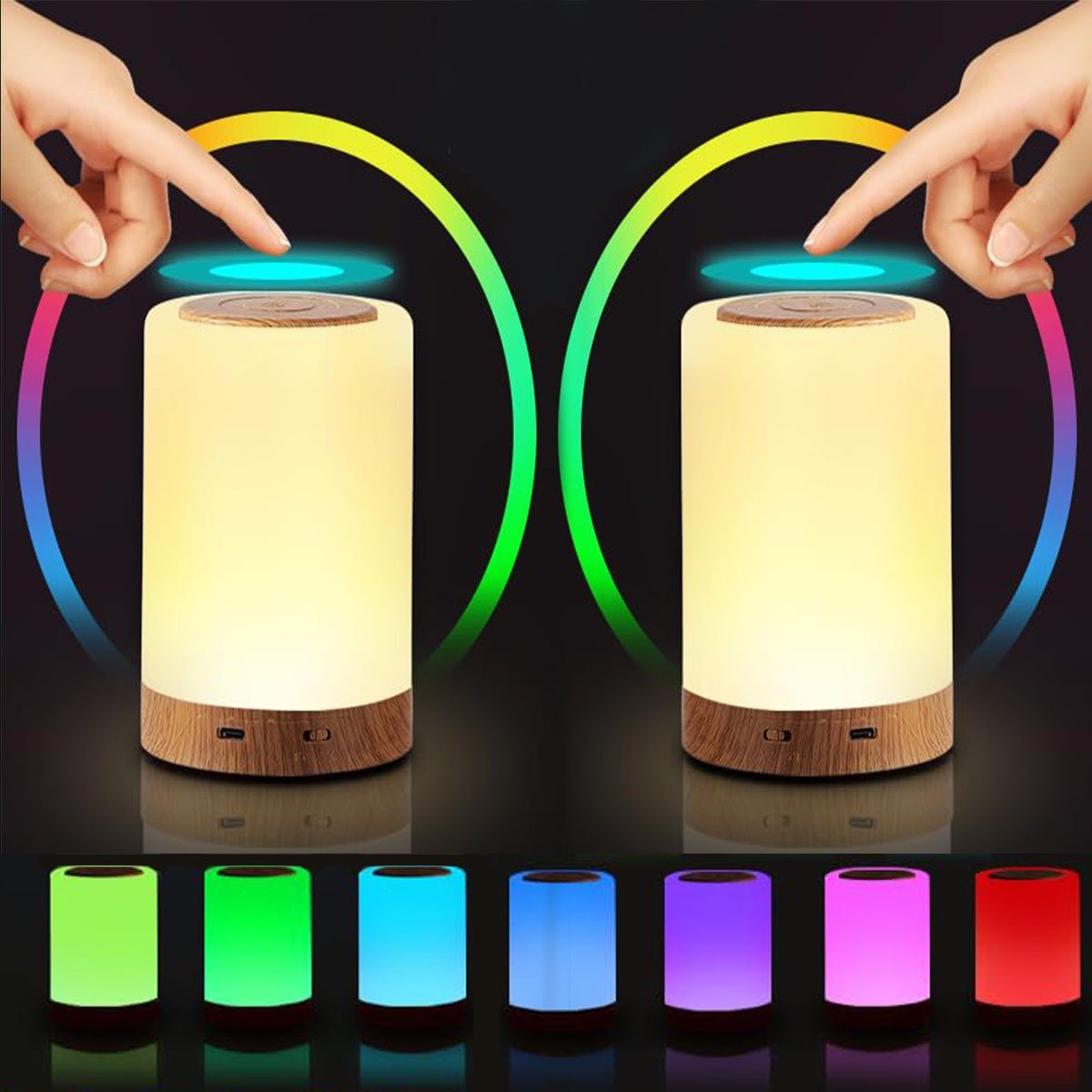 LETGOSPT LED Nachtlicht LED Nachttischlampe Touch günstig online kaufen