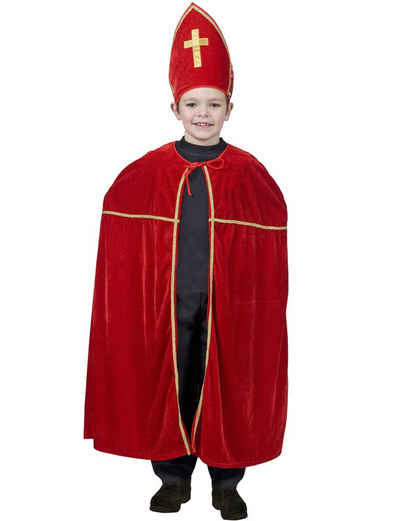 Funny Fashion Kostüm »Sankt Nikolaus Kostüm für Kinder - Bischof Umhang Mitra«