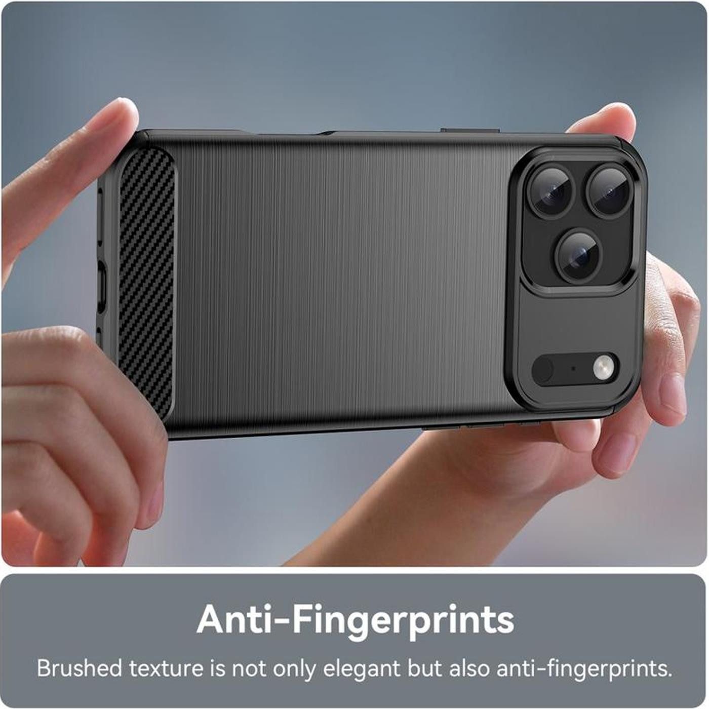 CoolGadget Handyhülle Carbon Handy Hülle für Apple iPhone 17 Pro 6,3 Zoll, robuste Telefonhülle Case Schutzhülle für iPhone 17 Pro Hülle – Bild 5 von 5