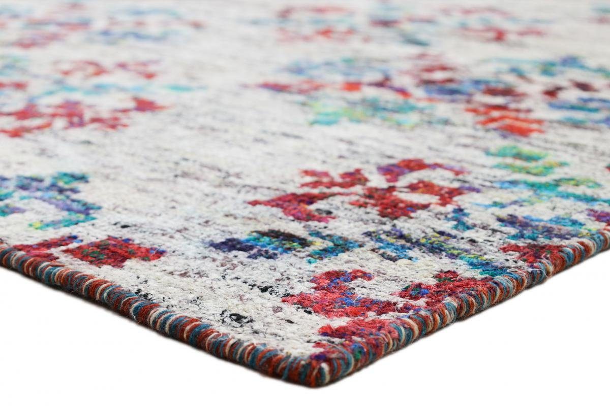 Orientteppich Sari rechteckig, mm Perserteppich, Handgeknüpfter 140x200 Orientteppich / Nain Trading, Seide 5 Höhe