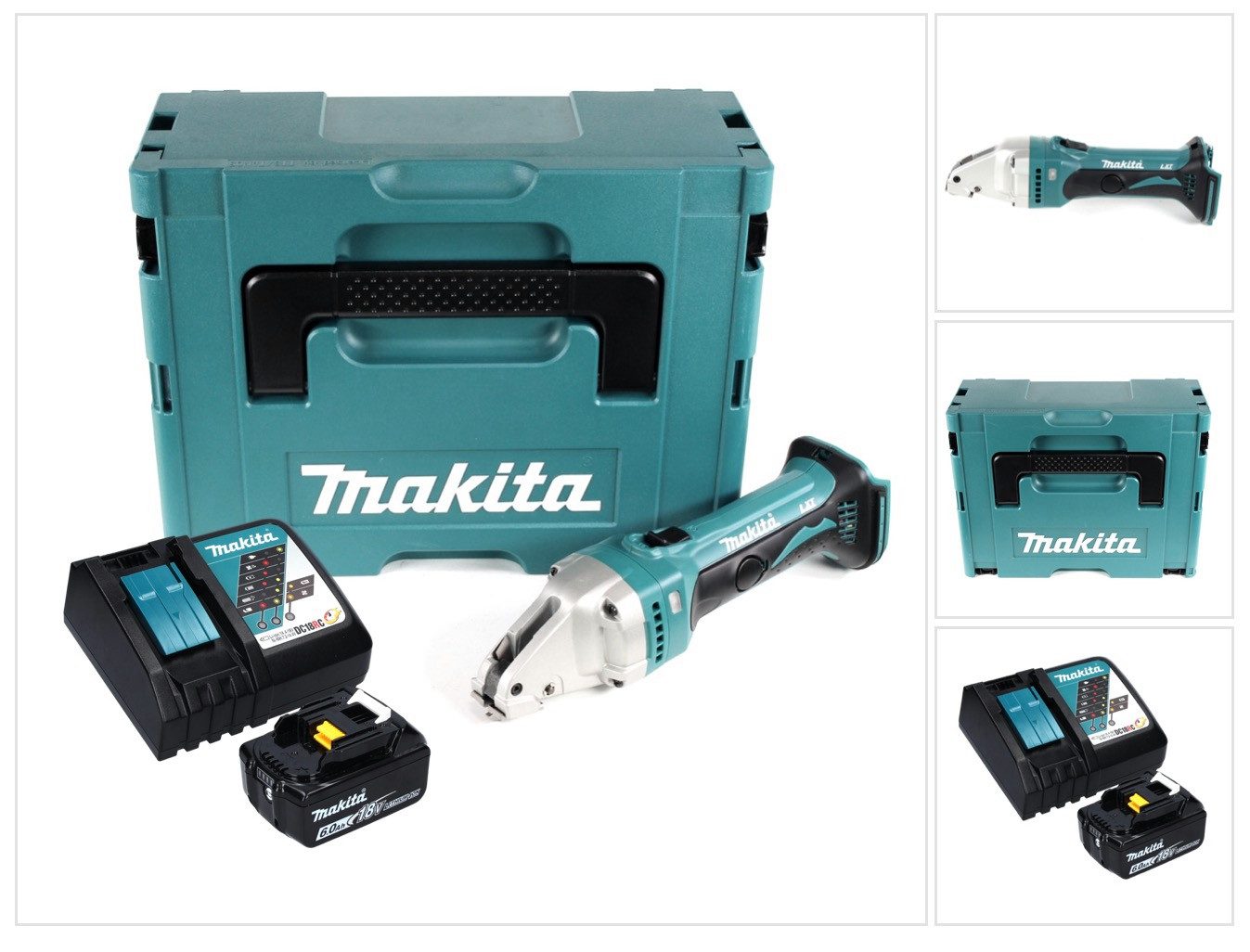 Makita Akku-Blechschere DJS 161 RG1J Akku Blechschere 18 V 1,6 mm + 1x Akku 6,0 Ah
