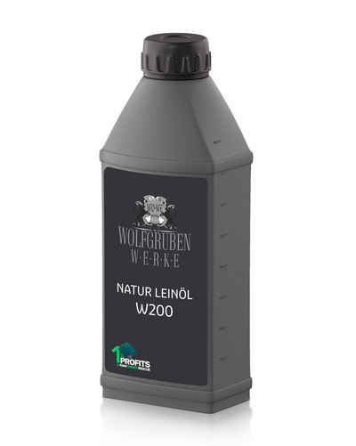 WO-WE Hartholzöl Natur Leinöl Holzschutz Holzpflege Pflegeöl W200, 0,75-10L, Lösemittelfrei