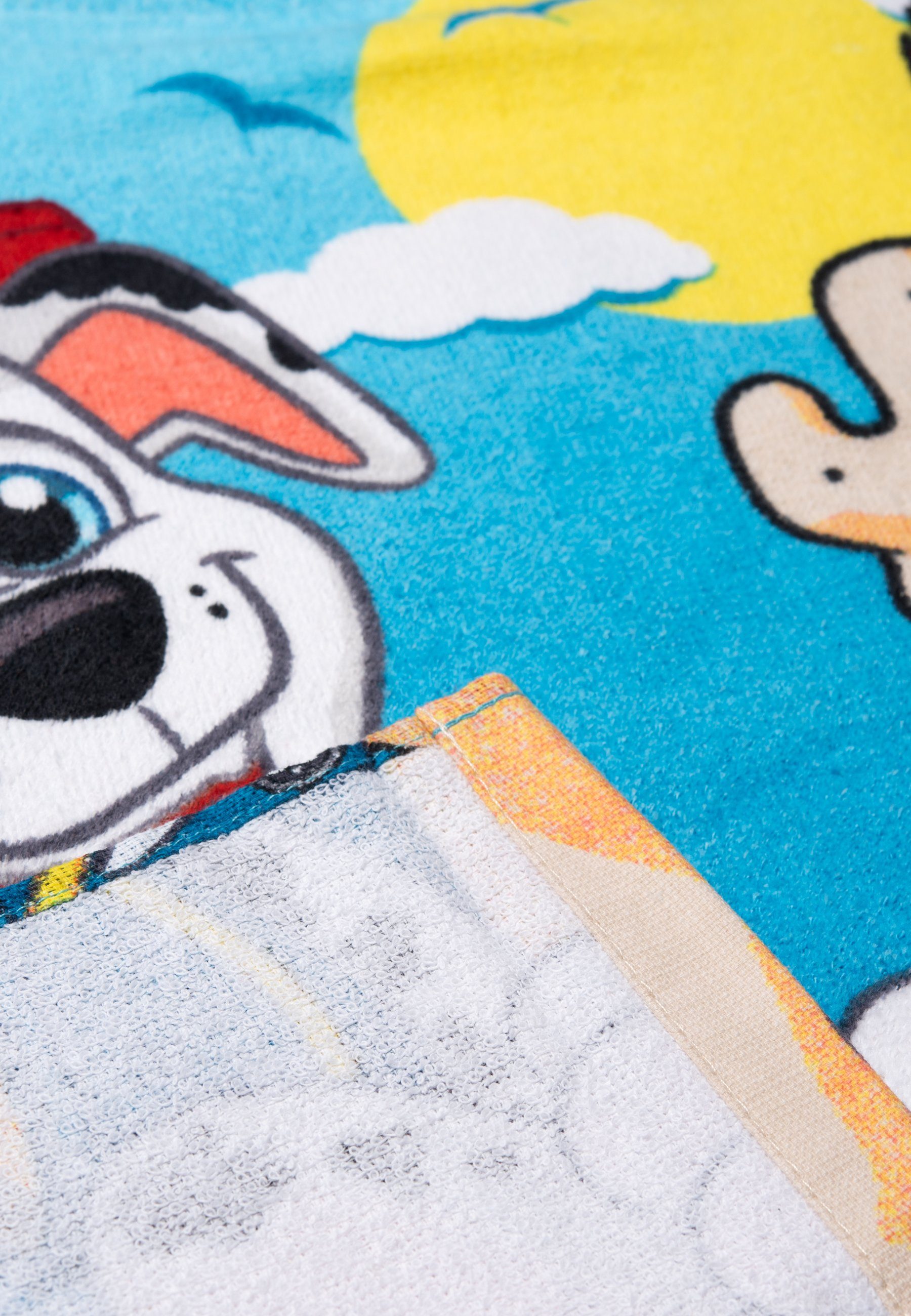 United Labels® Strandtücher Paw Patrol - Marshall und Sandburg - Badeponcho mit Kapuze