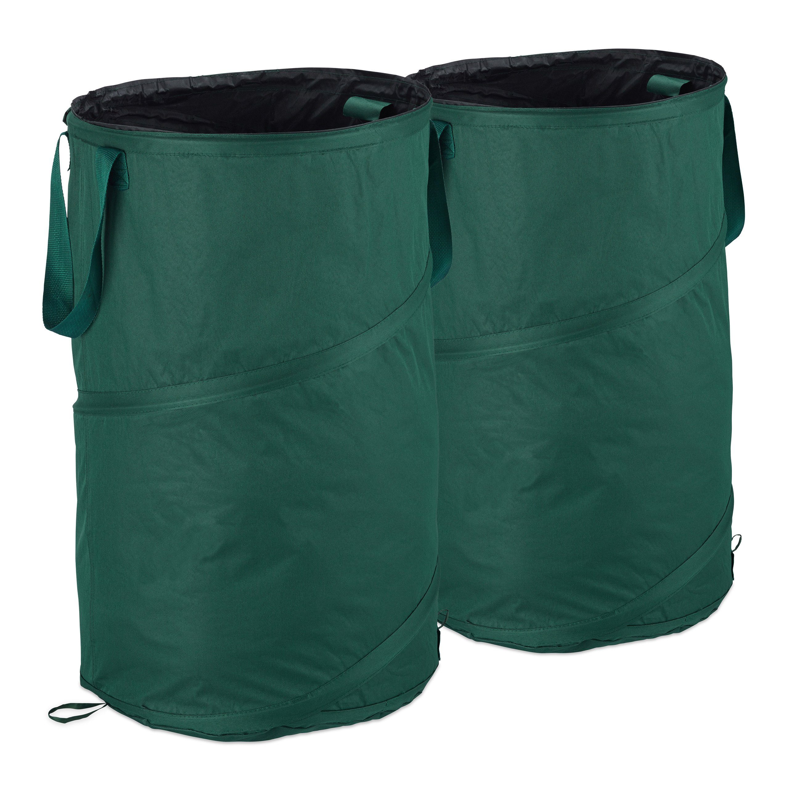 Gartengerätehalter 2er-Set Laubsack Selbstaufstellend 120L