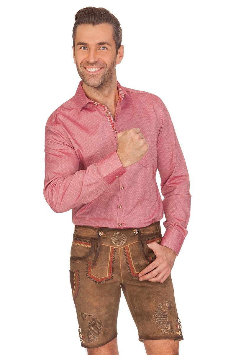 KRÜGER BUAM Trachtenlederhose Lederhose Herren kurz - DEUTSCHLAND - braun