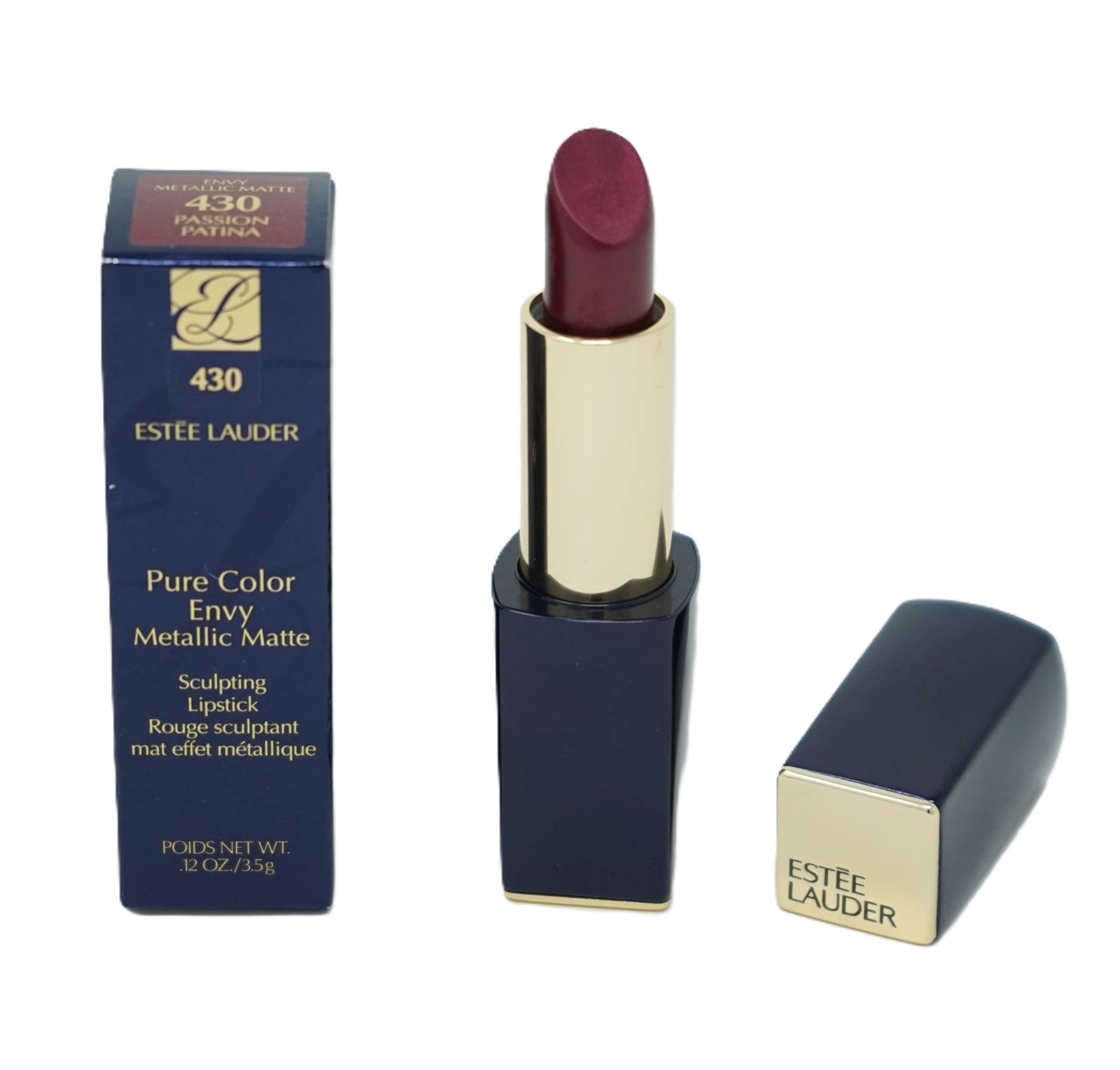 ESTÉE LAUDER Lippenstift Estee Lauder Pure Envy Metallic Matte Lipstick 430 Passion Patina