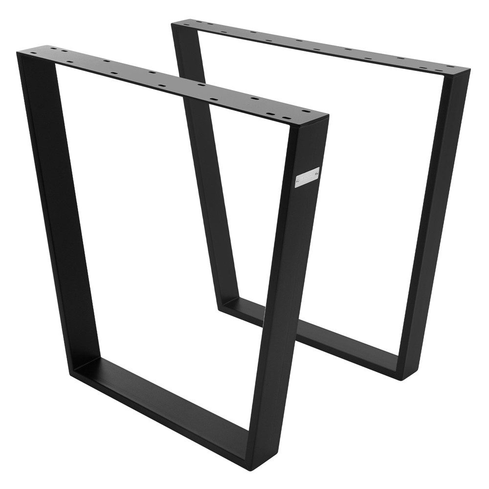 ML-DESIGN Tischbein 2x Tischkufen Trapez V-Form aus Stahl pulverbeschichtet Tischgestell, Tischkufen profil 8x2cm Industriedesign Metall Möbelfüße für Esstisch