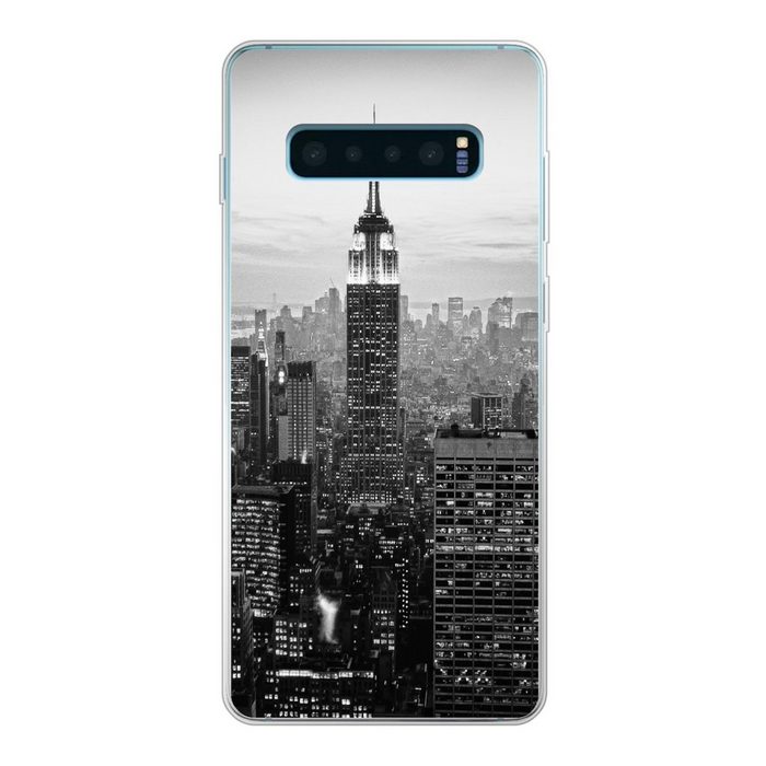 MuchoWow Handyhülle New York City Schwarz-Weiß-Fotodruck Phone Case Handyhülle Samsung Galaxy S10 Lite Silikon Schutzhülle