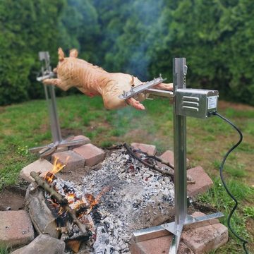 BBQ-Toro Spanferkelgrill Spanferkelgrill mit Motor, höhenverstellbarer Spießgrill, elektrisch