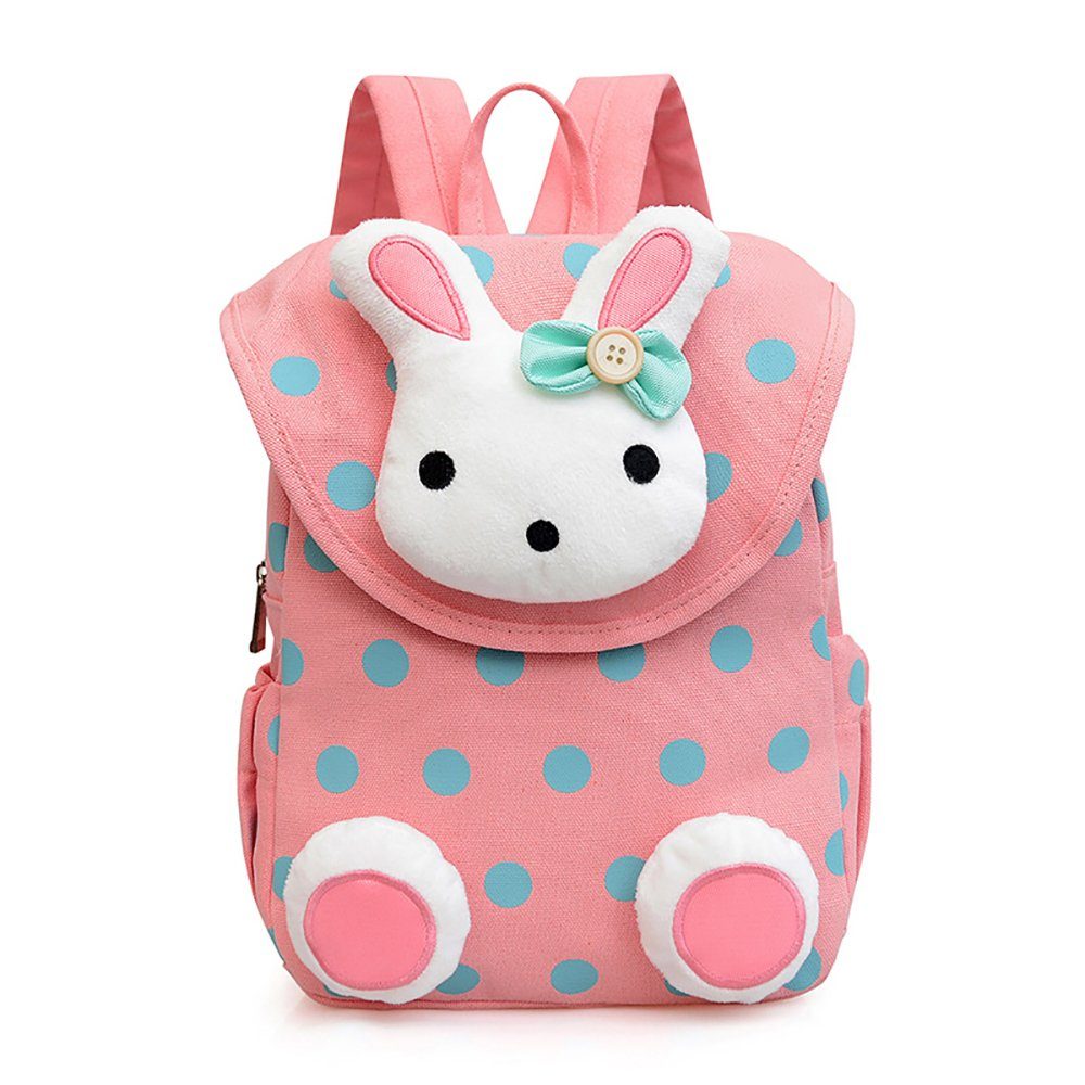GelldG Rucksack Süße Kaninchen, Babyrucksack, Kinderrucksack für Mädchen, Kleinkinder Rosa