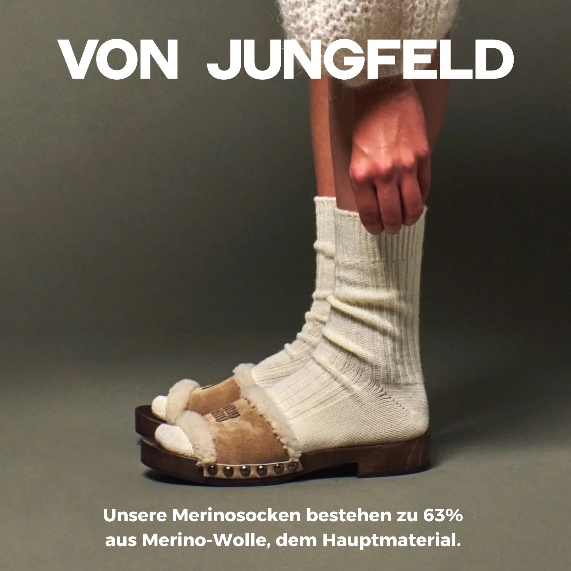 von Jungfeld Socken Merino Set Wolle 35-46 Unisex (3-Paar, 3 Paar) Winter Thermosocken Damen & Herren Wandersocken aus Merinowolle