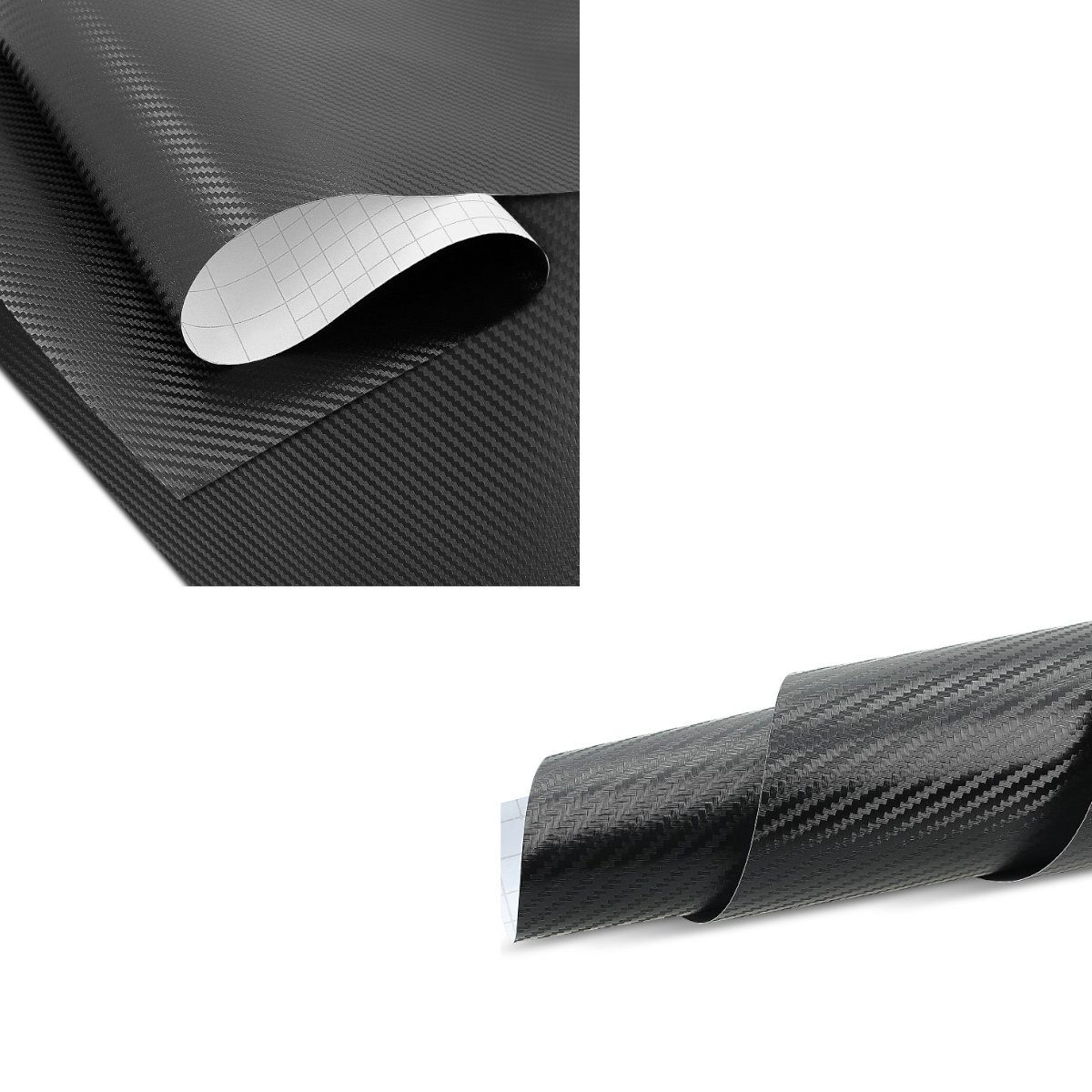 Zaddox Motor-Schutzhülle 2x Wrapping Klebefolie # Carbonfolie 75x100cm Carbon-Look 3D in sw Spa