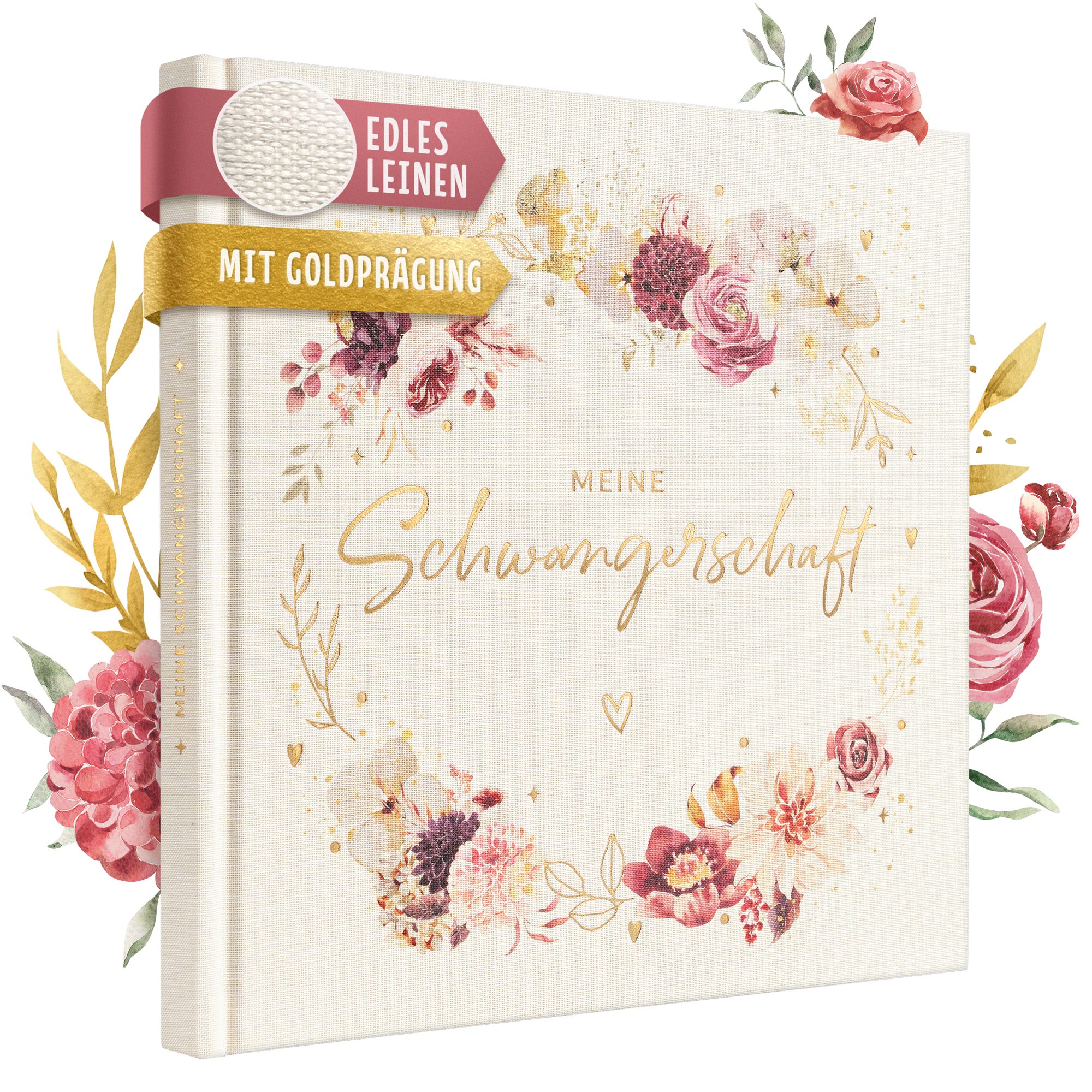 Eulentaler Tagebuch I Das Schwangerschaftstagebuch I von Hebammen & Müttern gestaltet, I Mit Goldprägung, Dokumentiere deine Schwangerschaft