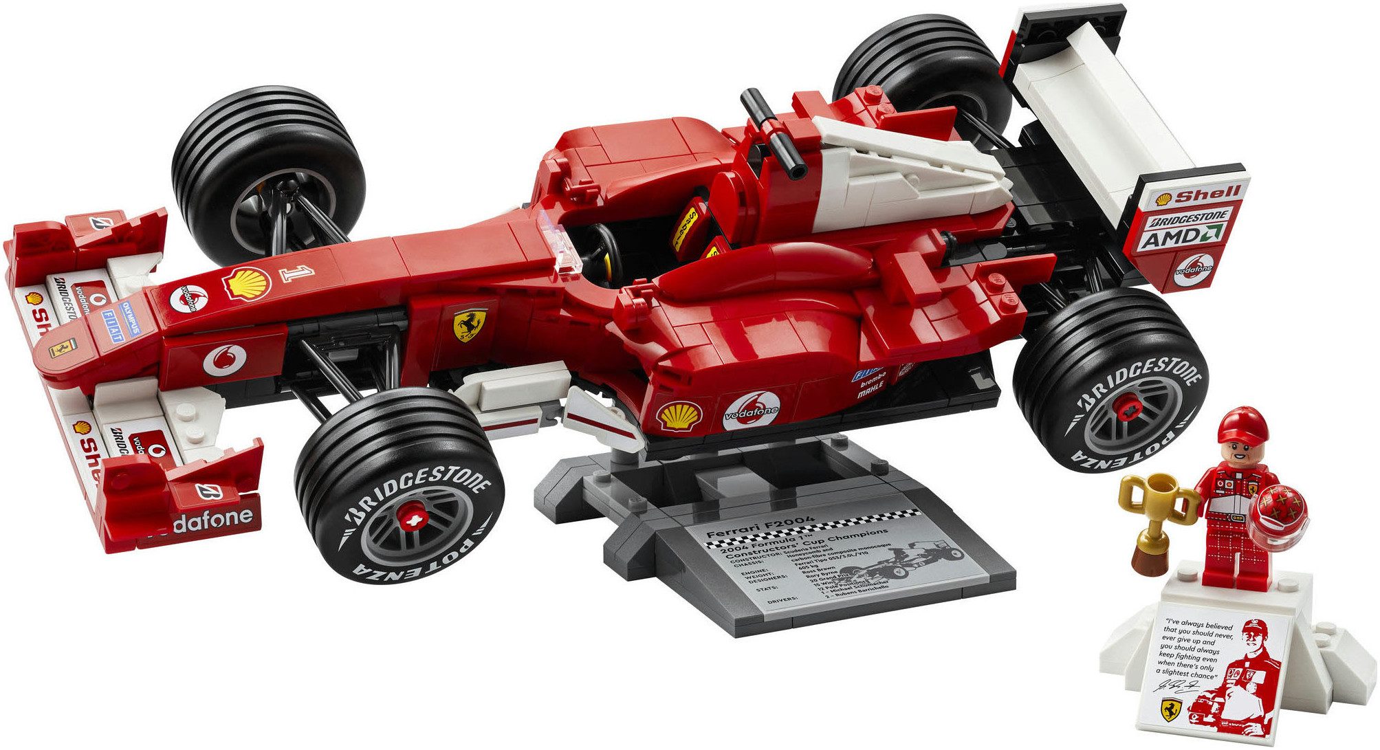 LEGO® Ferrari F2004 und Michael Schumacher (11375), LEGO Icons Konstruktionsspielsteine, (735 St)