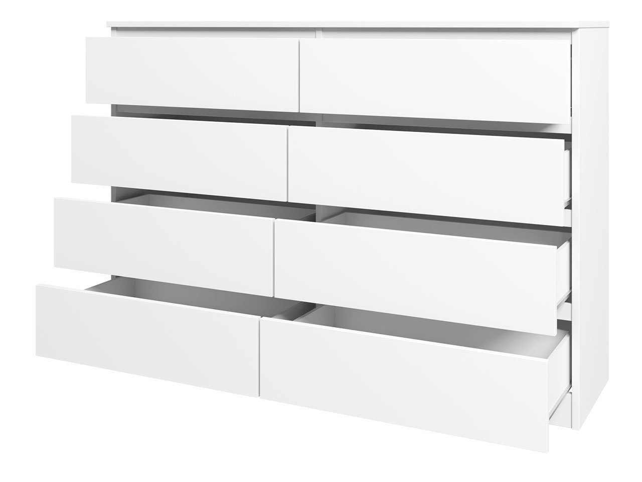 MIRJAN24 Kommode Malwa M8 (mit 8 Schubladen), grifflose Öffnungssystem, geräumiger Schubladen