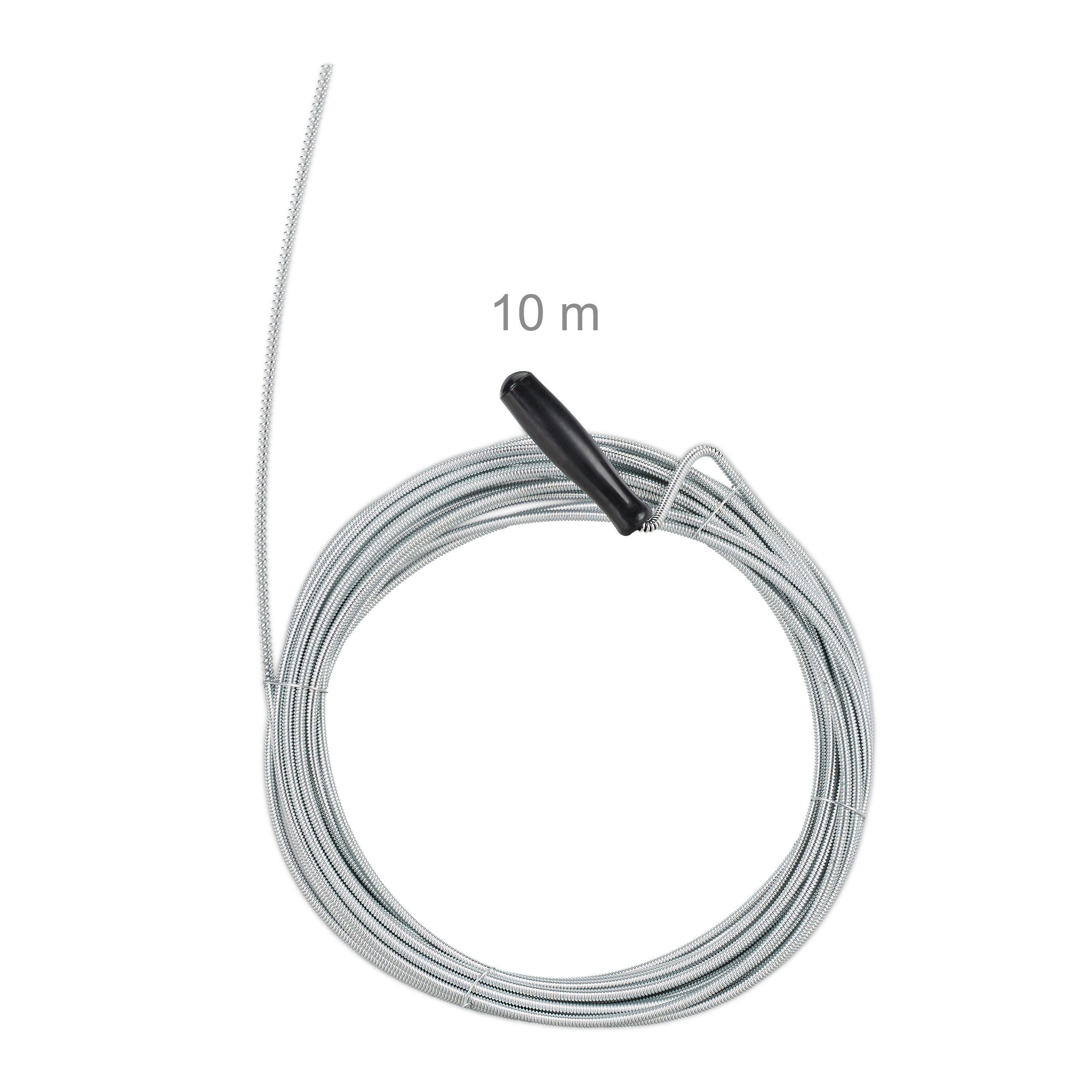 relaxdays Rohrreinigungsspirale 10m, L: 1000 cm, ∅ 0.5 mm, (1 tlg) – Bild 4 von 5
