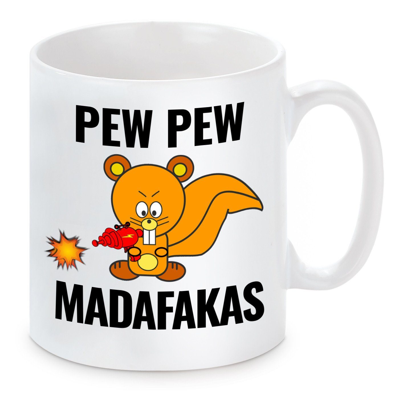 PEW spülmaschinenfest PEW Keramik, und mit MADAFAKAS, Motiv Tasse Herzbotschaft Kaffeebecher mikrowellengeeignet Kaffeetasse