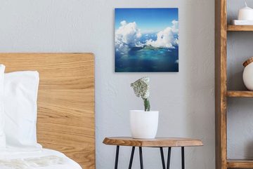 OneMillionCanvasses® Leinwandbild Meer - Wolken - Sonne, (1 St), Leinwand Bilder für Wohnzimmer Schlafzimmer