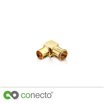 conecto conecto Antennen-Adapter, 90° Winkel-Adapter, IEC-Stecker auf IEC-Buch SAT-Kabel