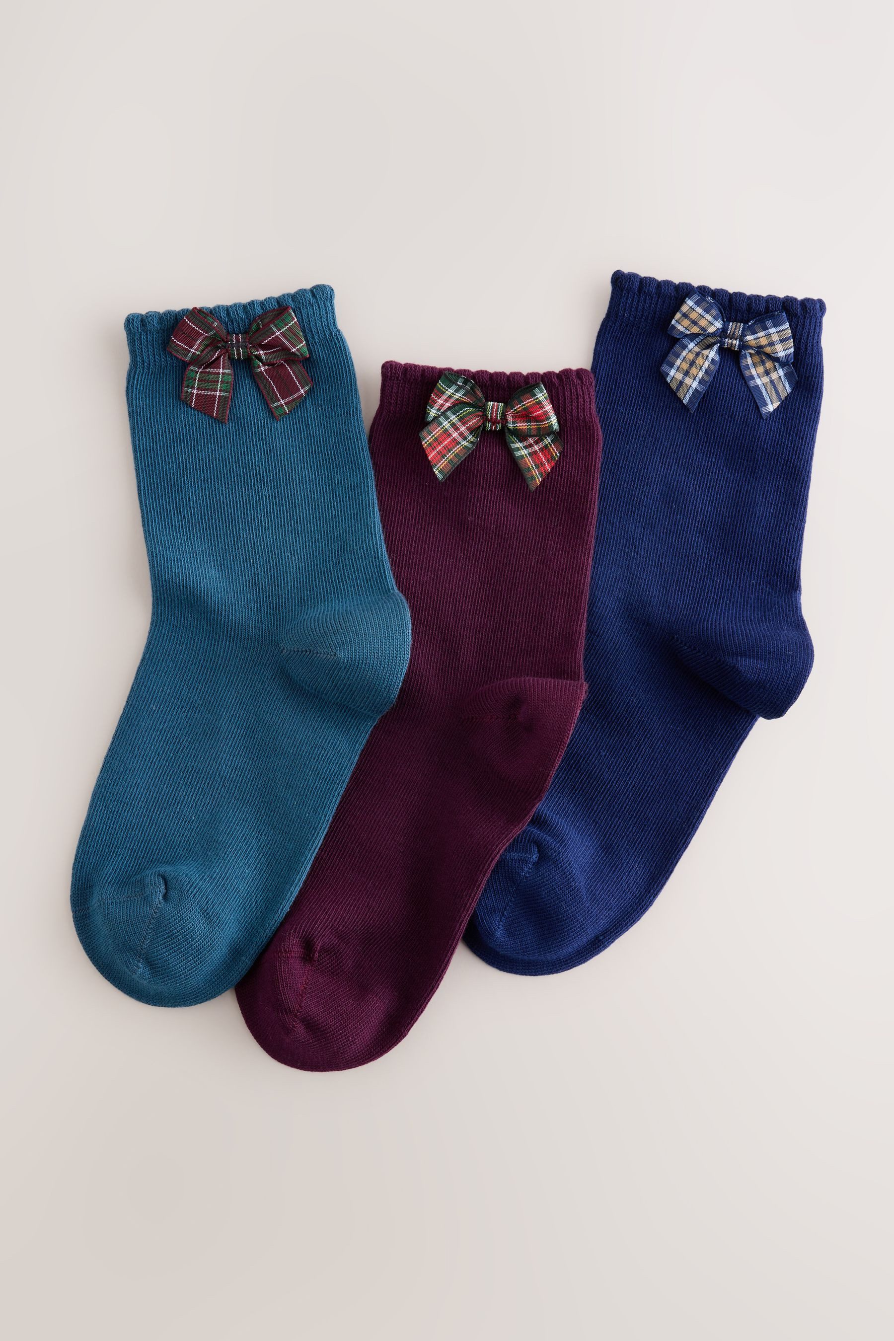 Next Kurzsocken 3er-Pack Schleifensöckchen mit Baumwolle (3-Paar)