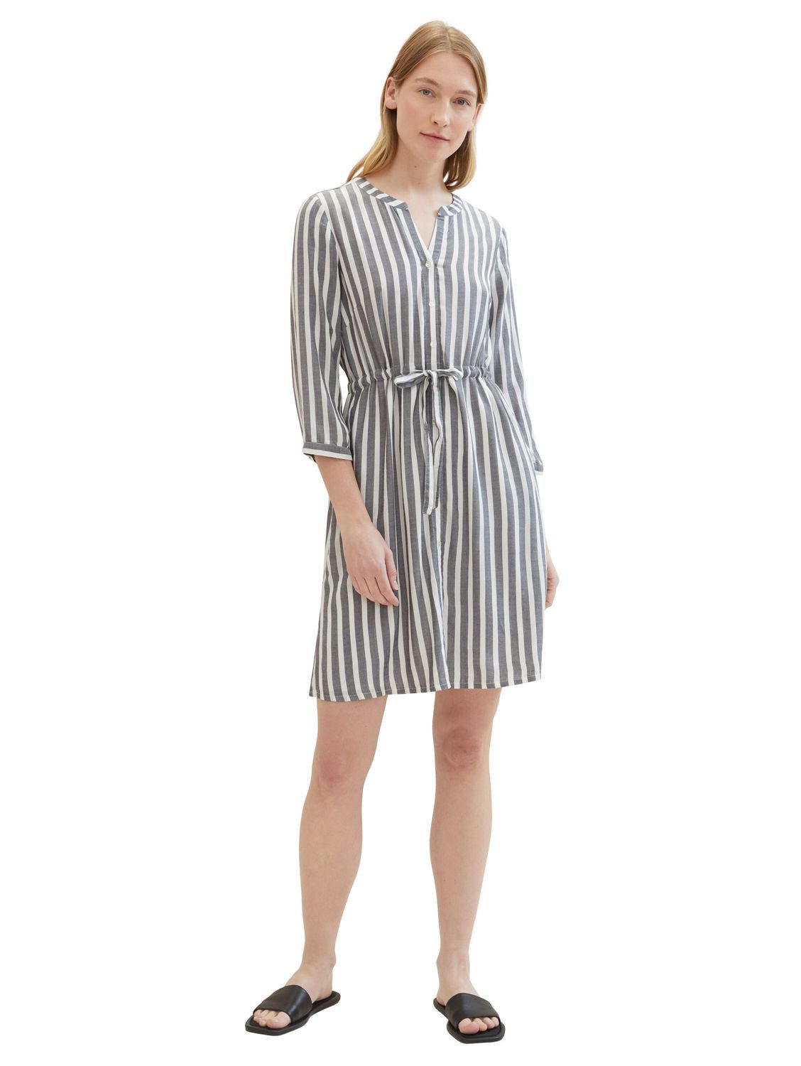 TOM TAILOR Sommerkleid STRIPED aus Viskose