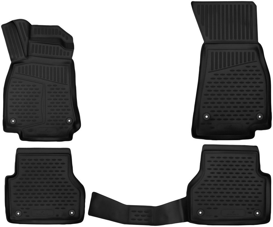WALSER Passform-Fußmatten (4 St), für Audi A6 Avant 05/2018 - Heute, A6  Allroad 11/2018 - Heute