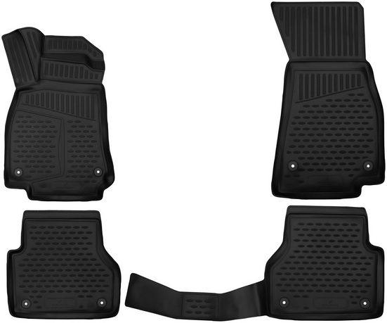 WALSER Passform-Fußmatten (4 Stück), für Audi A6 Avant 05/2018 - Heute, A6 Allroad 11/2018 - Heute