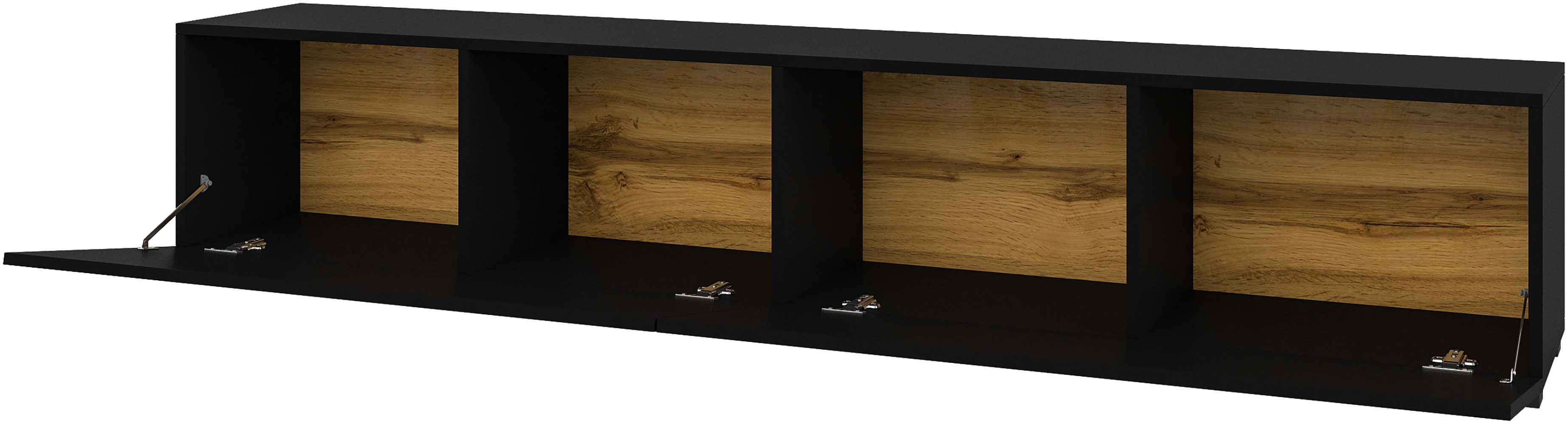 Home affaire Lowboard Ava, Breite 180 cm, hängend und stehend montierbar, moderne grifflose TV-Kommode, TV-Schrank, TV-Board