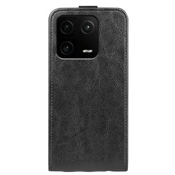 Wigento Handyhülle Für Xiaomi 13 Pro Fliptasche Schwarz Hülle Case Cover Tasche Etuis