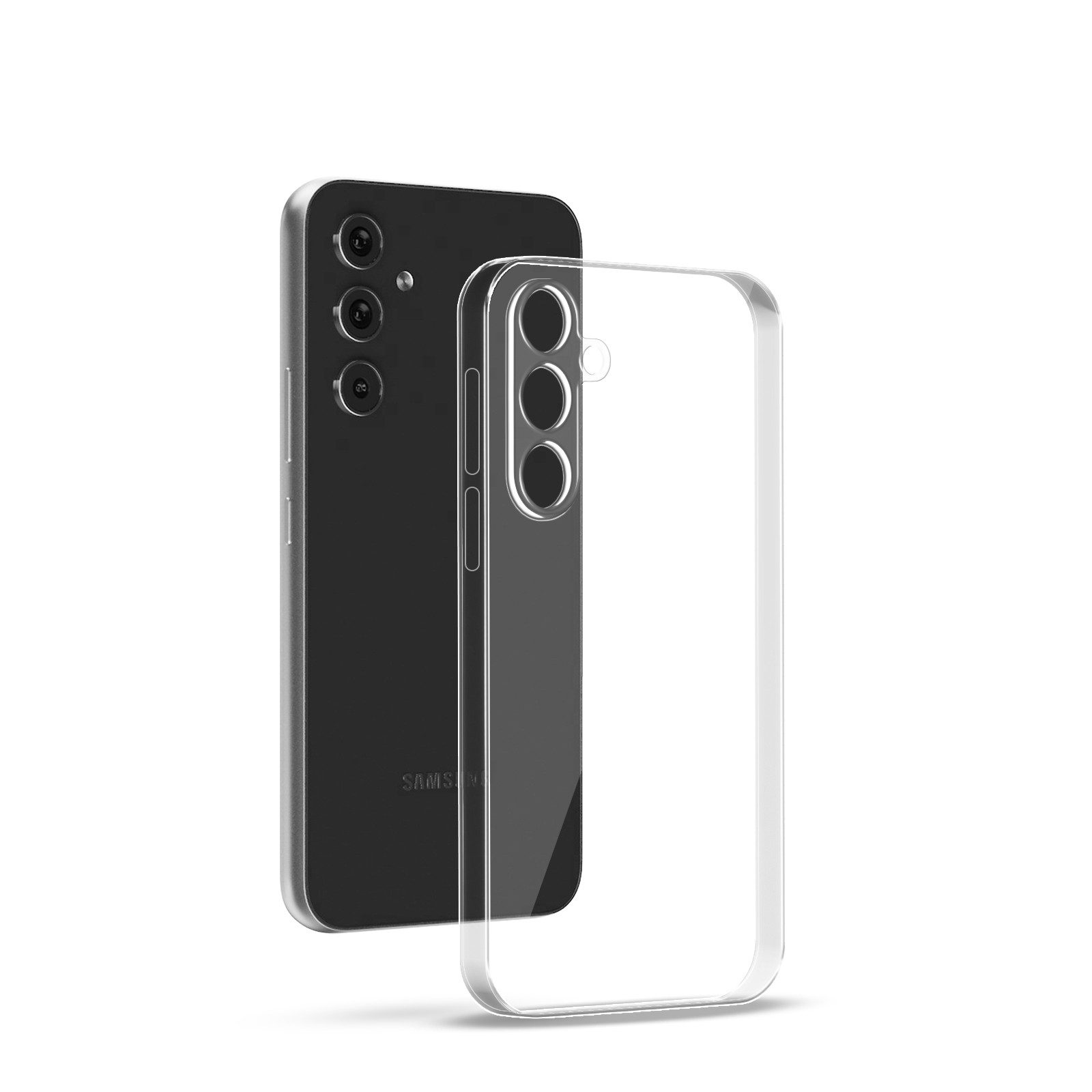 Tec-Expert Handyhülle Handy Hülle Cover für Samsung Galaxy A54 5G 6.4 Zoll, 6.4", Slim Case Bumper Schutzhülle Transparent