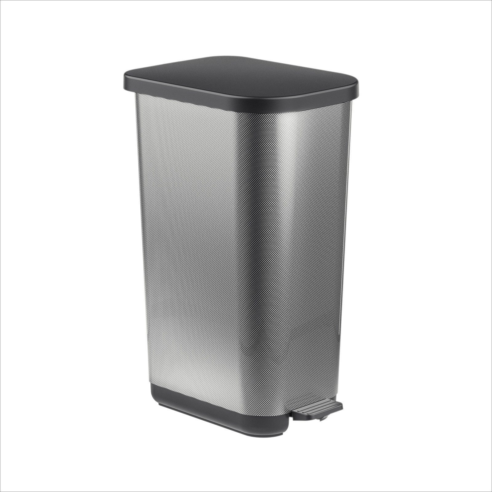 ROTHO Mülleimer Abfalleimer 60 L ORBE gross - Treteimer - mit Fußpedal und Deckel, perfekt als Gelber Sack Mülleimer