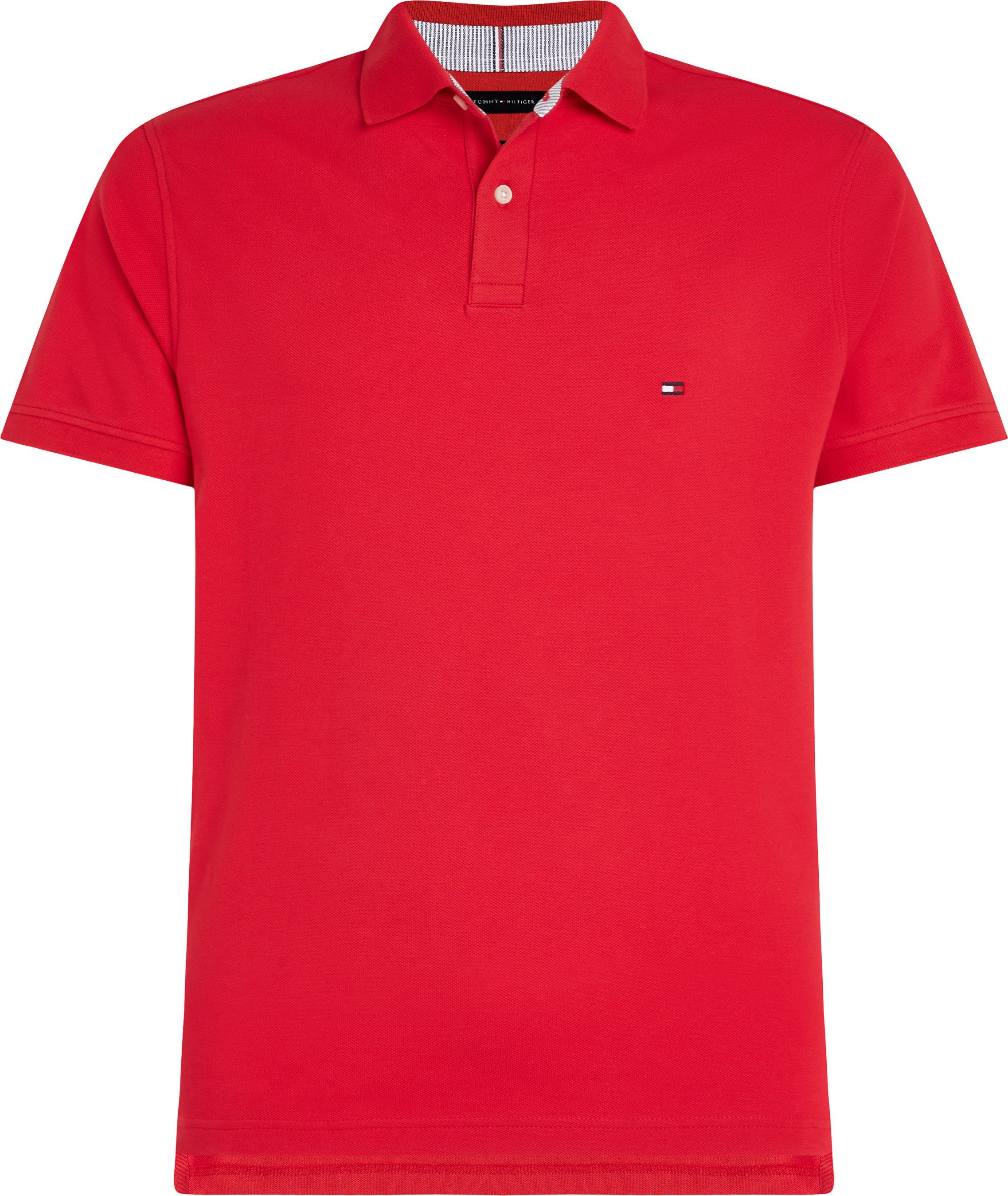 Tommy Hilfiger Poloshirt 1985 REGULAR POLO mit Tommy Hilfiger Kontraststreifen innen am Kragen Primary Red