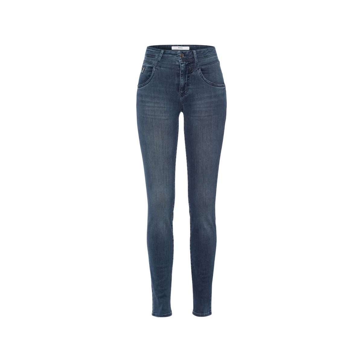 Brax 5-Pocket-Jeans uni (1-tlg) used regular blue