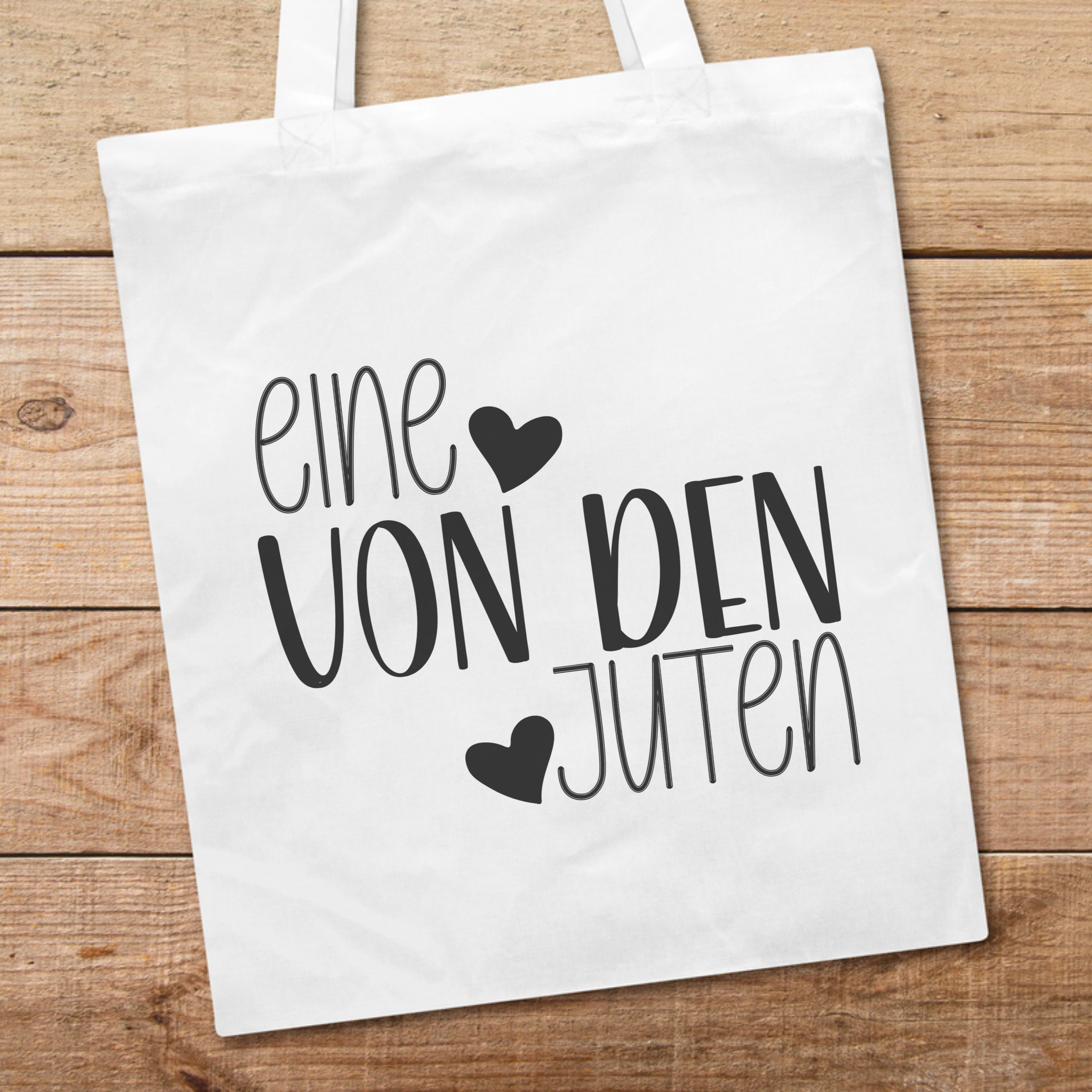 PhotoFancy Tragetasche mit Spruch 'Eine von den Juten' - Stoffbeutel, mit lustigem Spruch