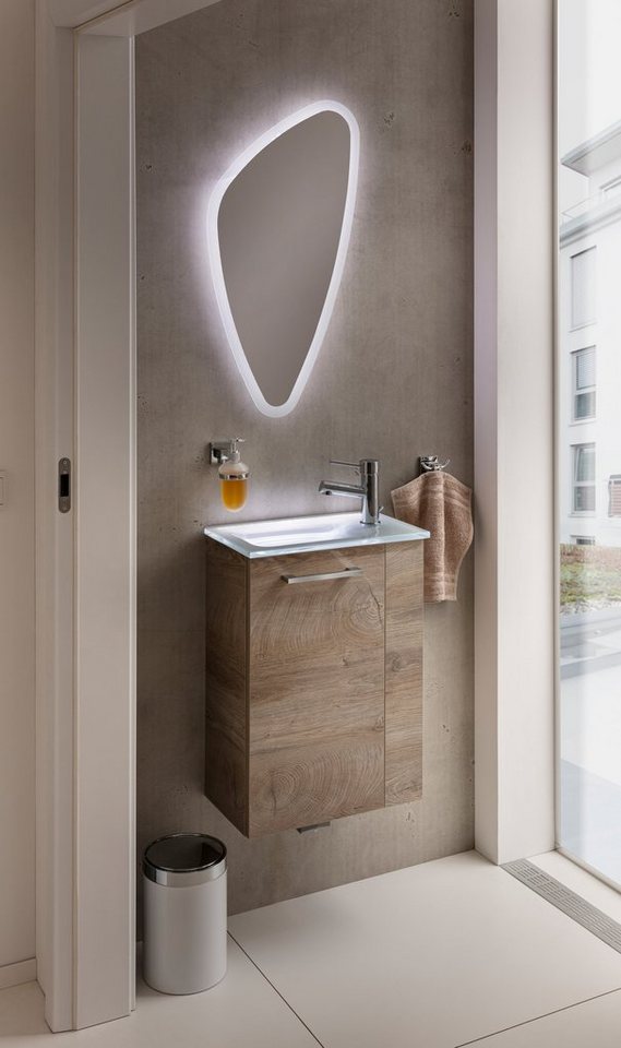 Thumbnail - FACKELMANN Waschbecken SBC STANFORD Gäste WC Set 2-teilig 45 cm, Braun hell