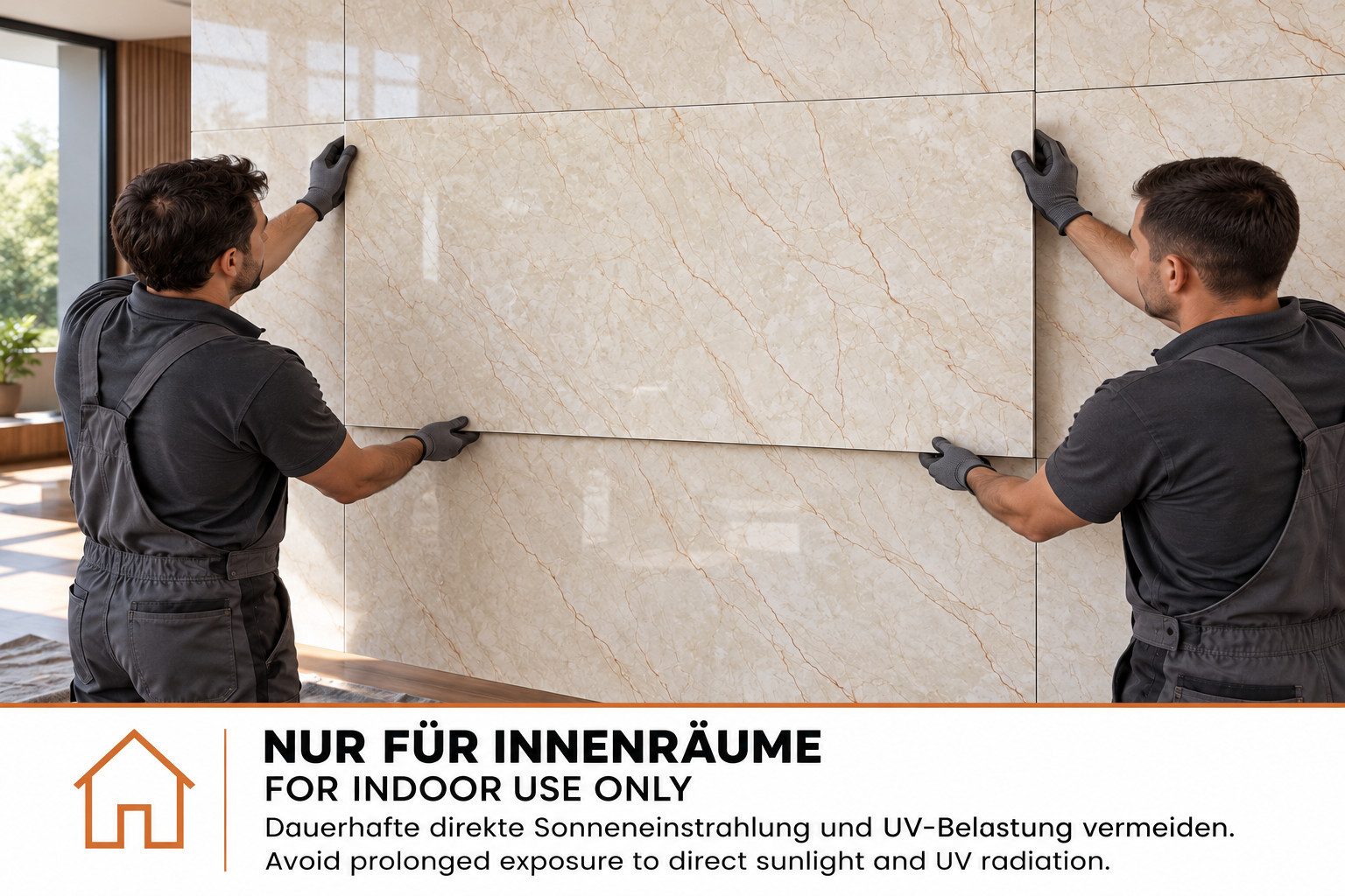 IKHEMalarka Wandpaneel Marmoroptik – Hochwertige PVC Wandverkleidung, BxL: 60x120 cm, 0,72 qm, (0,72m², 1 Stück) Alternative zu Fliesen & Marmor – Bild 2 von 5
