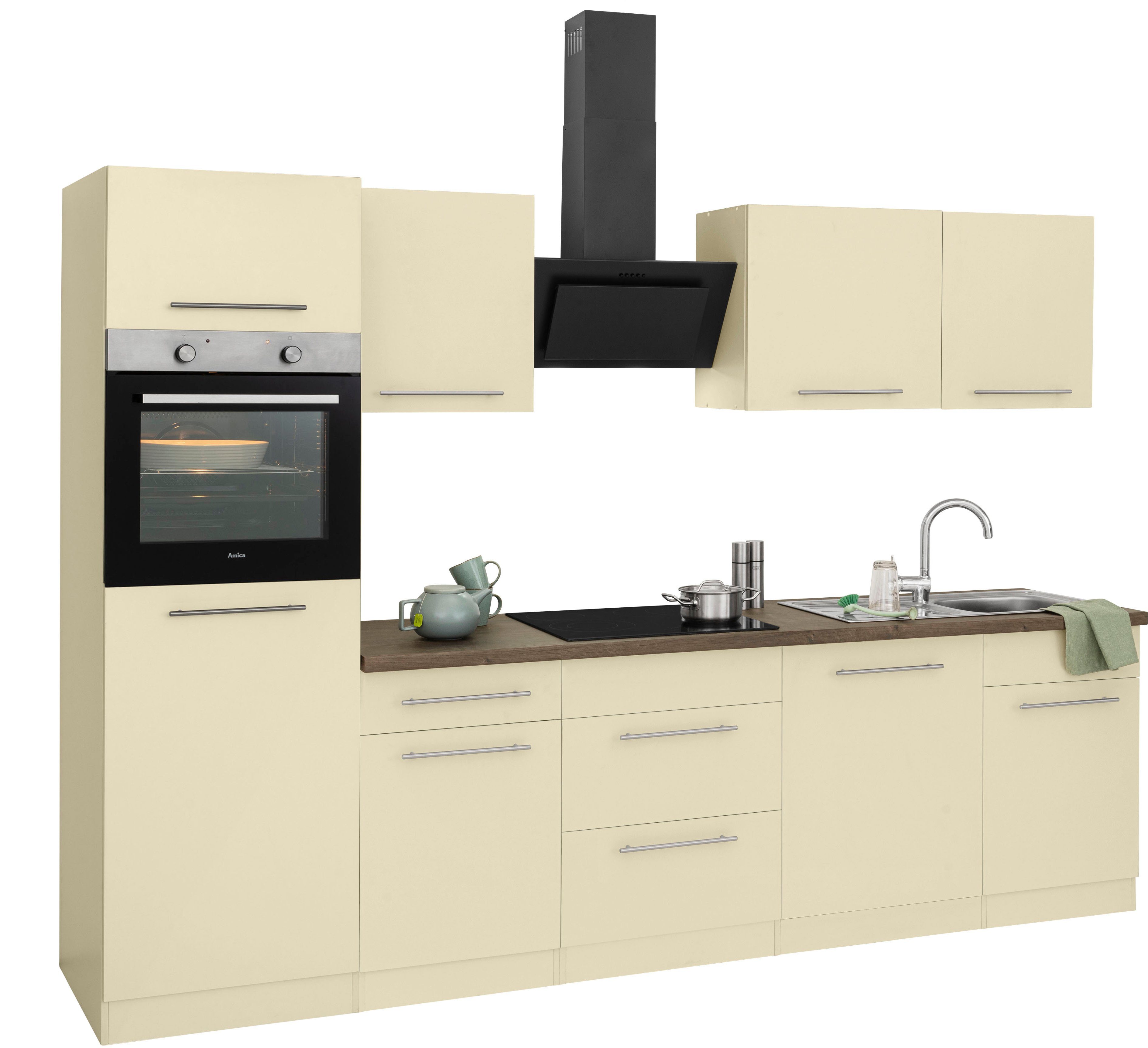 wiho Küchen Küchenzeile Unna, ohne E-Geräte, Breite 280 cm