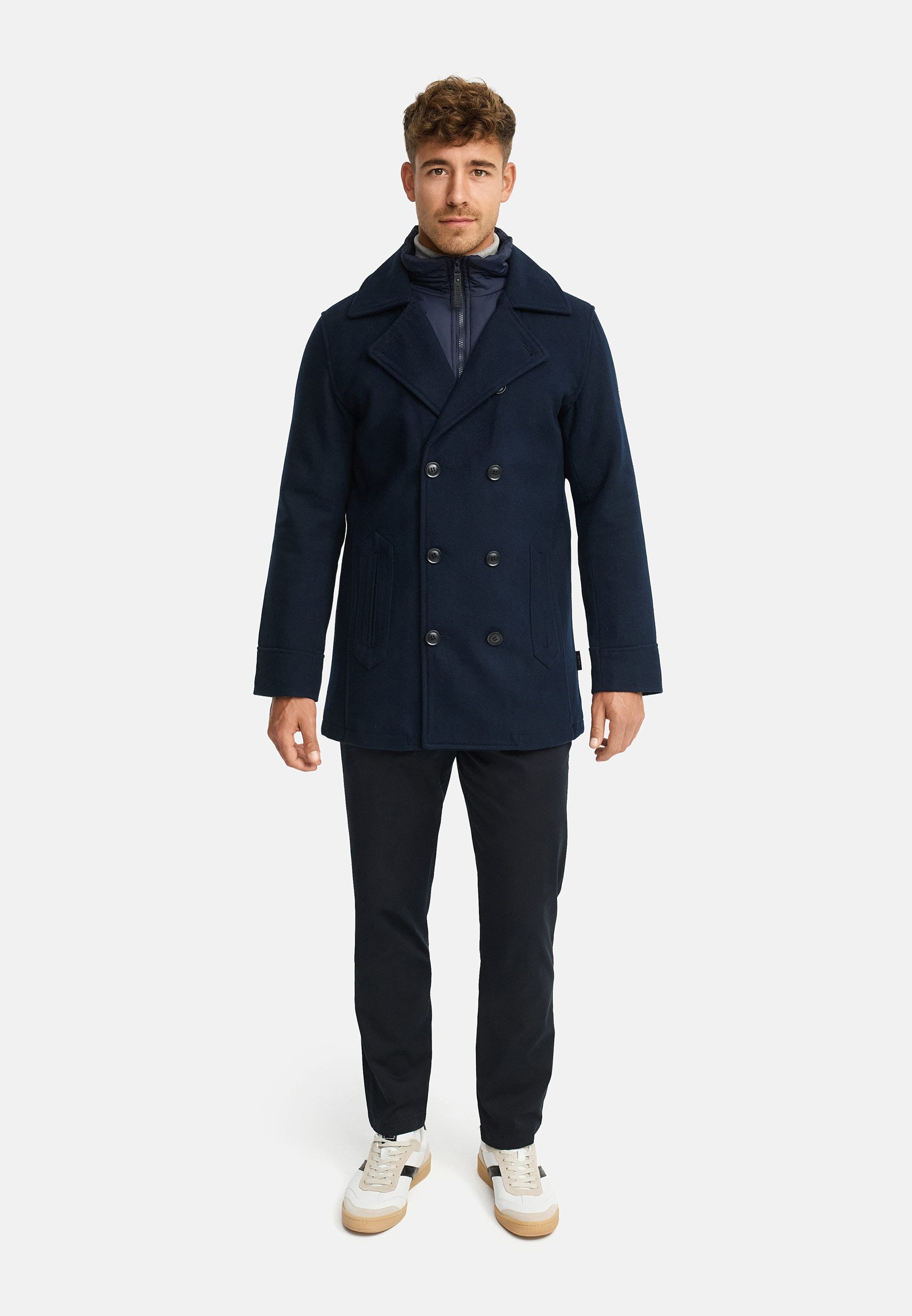 INDICODE Wollmantel Herren INLunil Winter Mantel Herrenmantel Herren Mantel mit Stepp-Optik, Winterjacke,Übergangsjacke – Bild 5 von 5