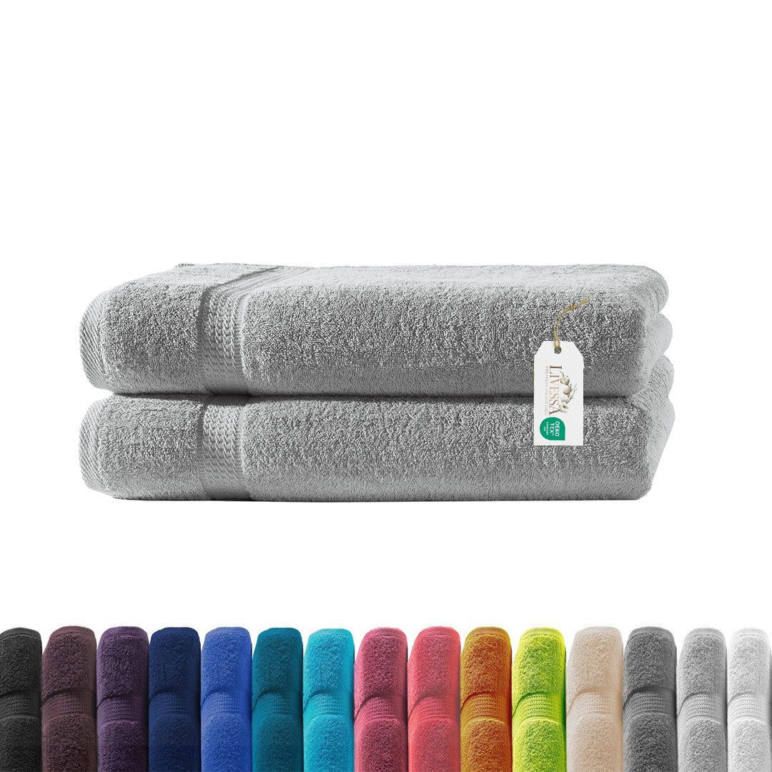 livessa Handtücher Frottiertücher Elegance - Handtuch - Duschtuch - Badetuch - Gästetuch, Luxuriöse Qualität der Spitzenklasse, aus 100% Baumwolle – 500 g/m².