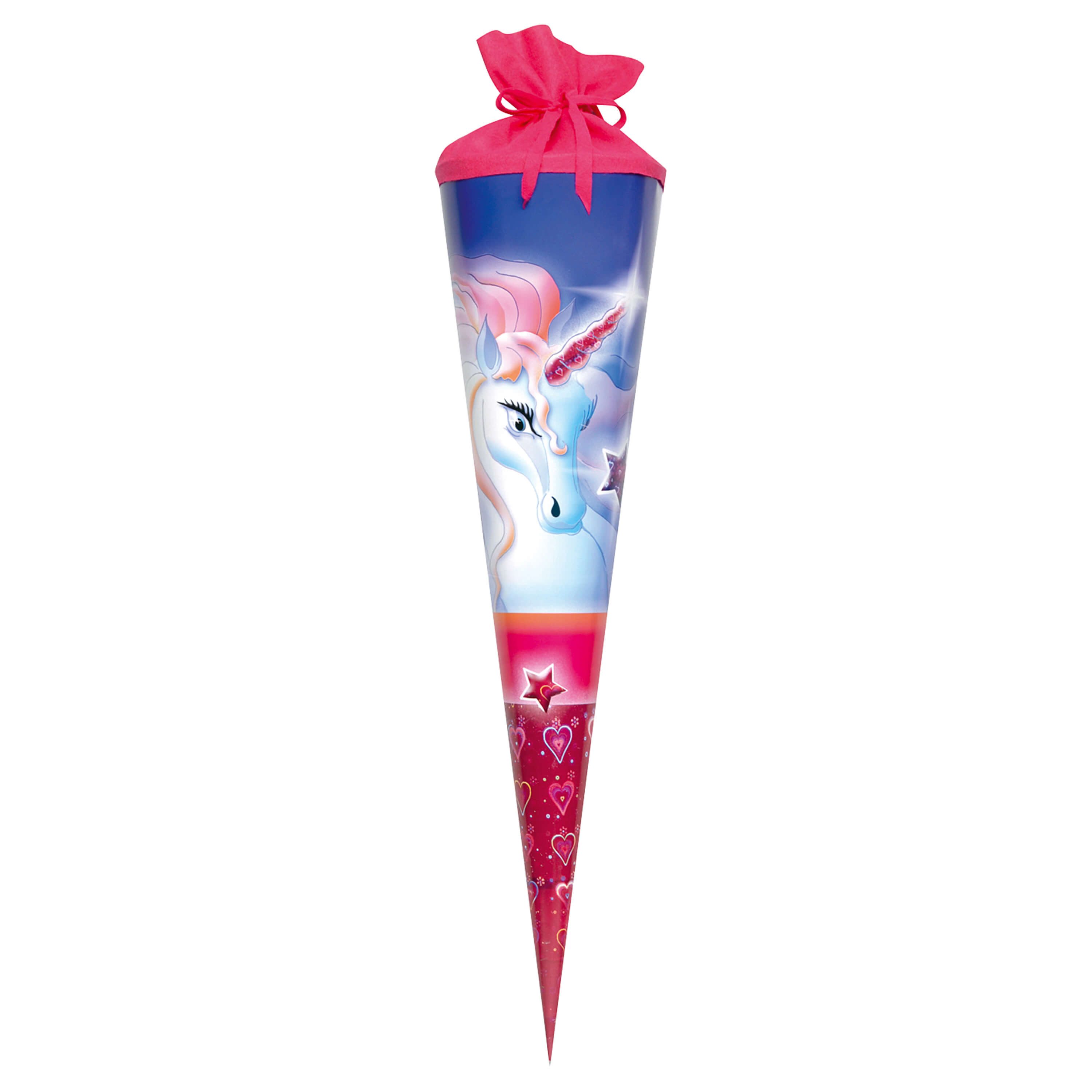 Goldbuch Schultüte Goldbuch Schultüte Einhorn - 70cm, Verschluss Filz