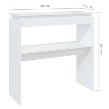 vidaXL Beistelltisch Konsolentisch Weiß 80x30x80 cm Holzwerkstoff (1-St)