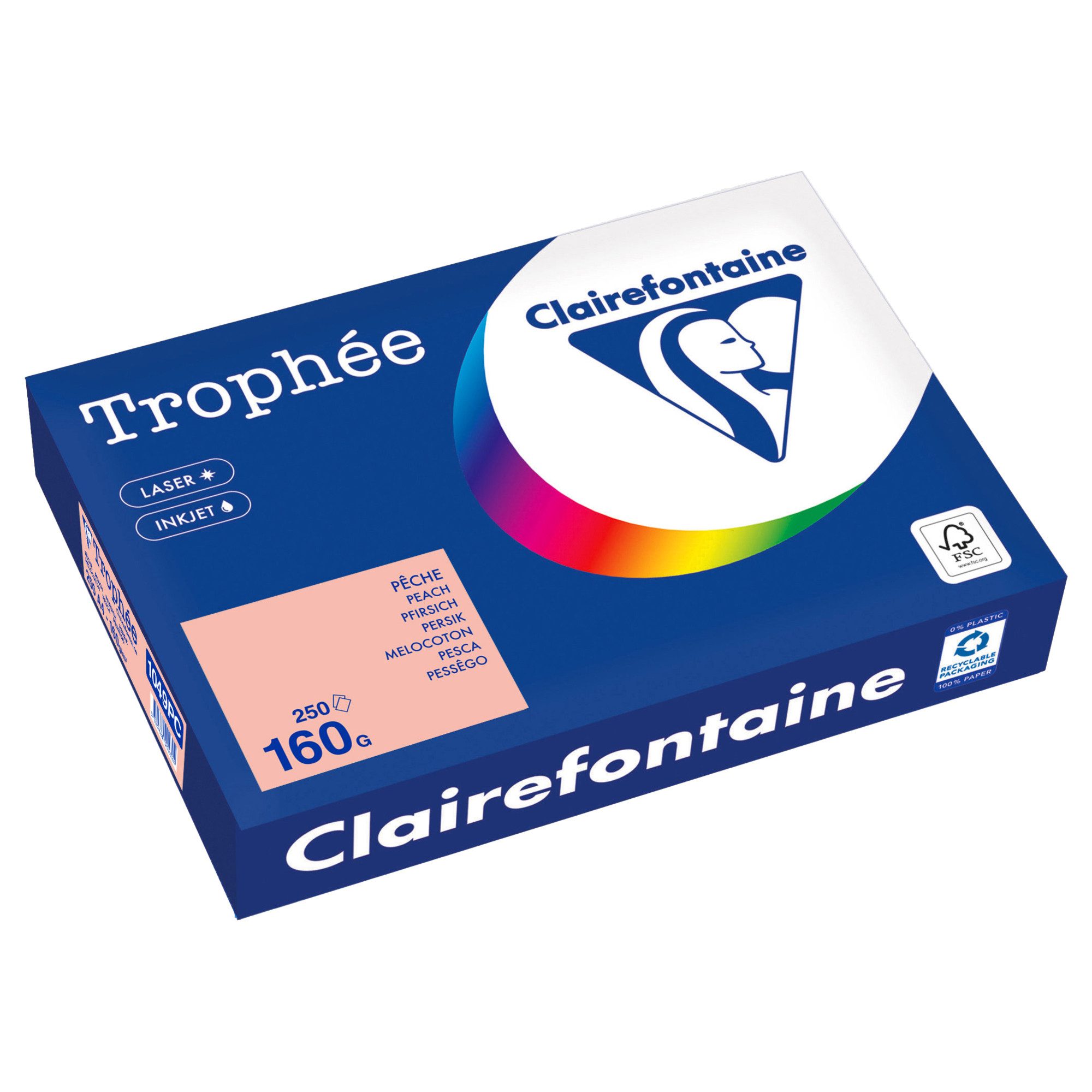 CLAIREFONTAINE Копіювальний папір Копіювальний папір 1049PC A4 160g pfirsich 250 Blatt (4 Stück)