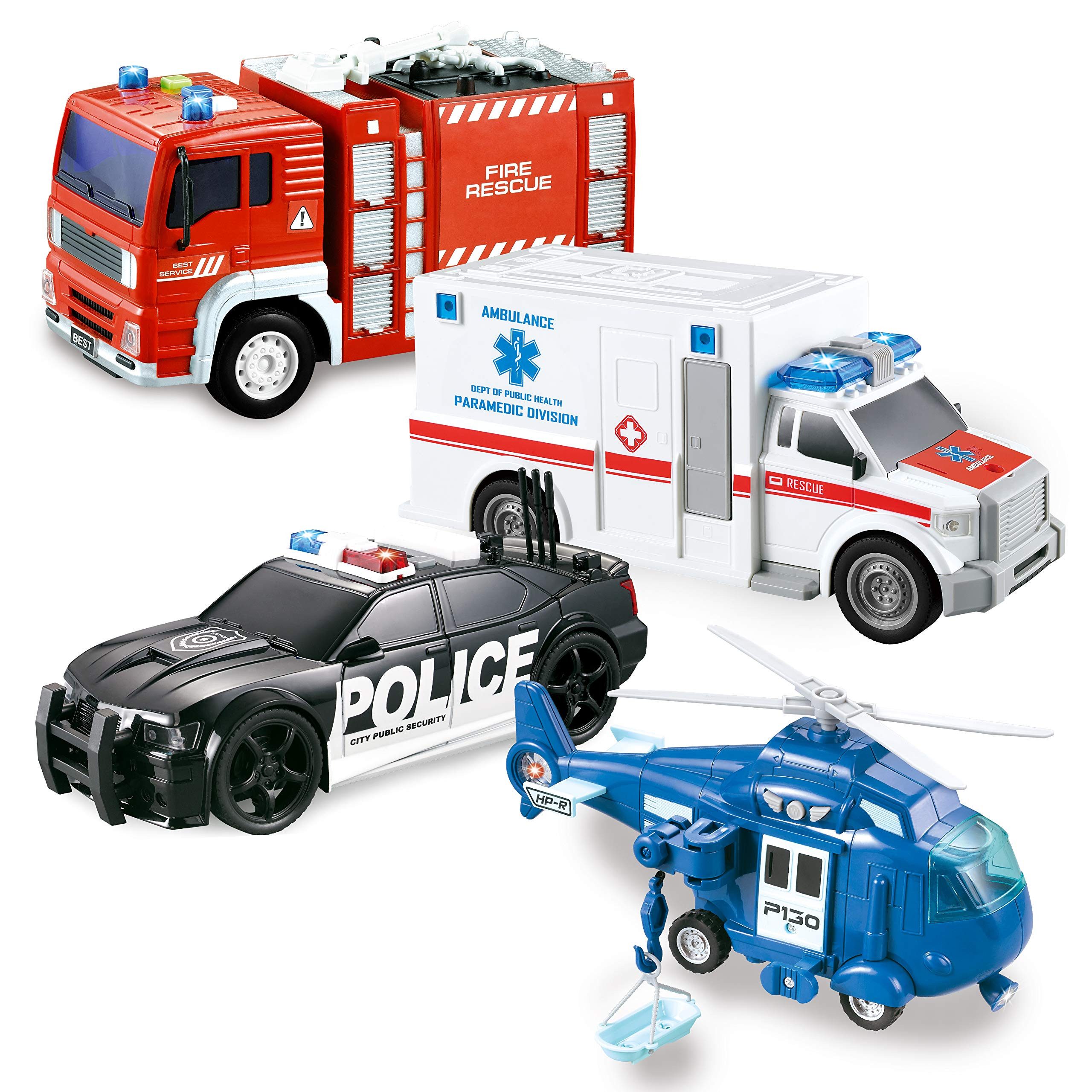 JOYIN Spielzeug-Auto 4er Pack Reibungsgetriebenes City günstig online kaufen