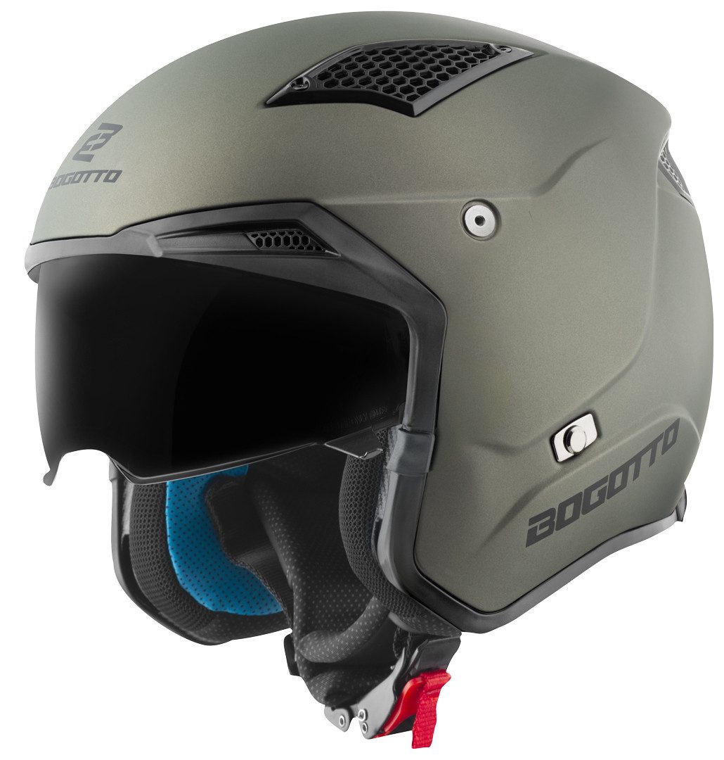 Bogotto Motorradhelm Radic 22.06 Helm, Herausnehmbares Innenfutter,integriertes Sonnenvisier – Bild 4 von 5